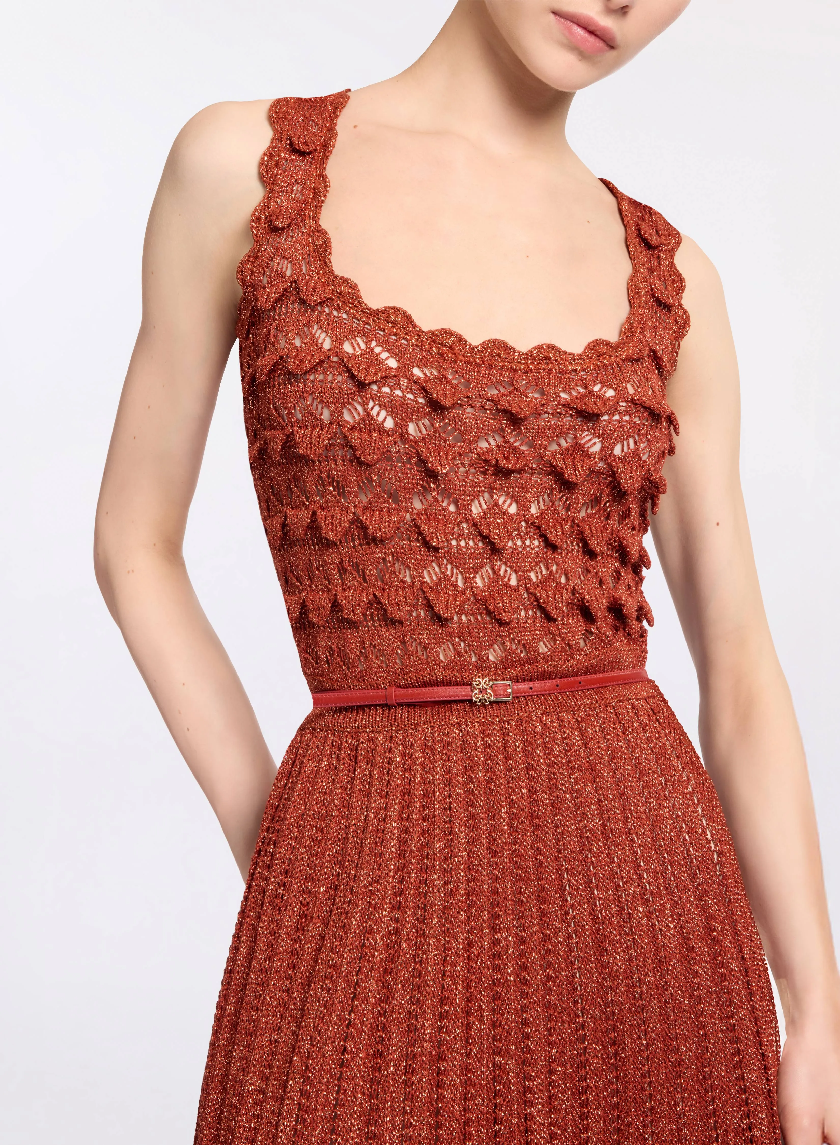 Marchesa Orange Crochet Dress sold by Elie Saab product image thumbnail 3