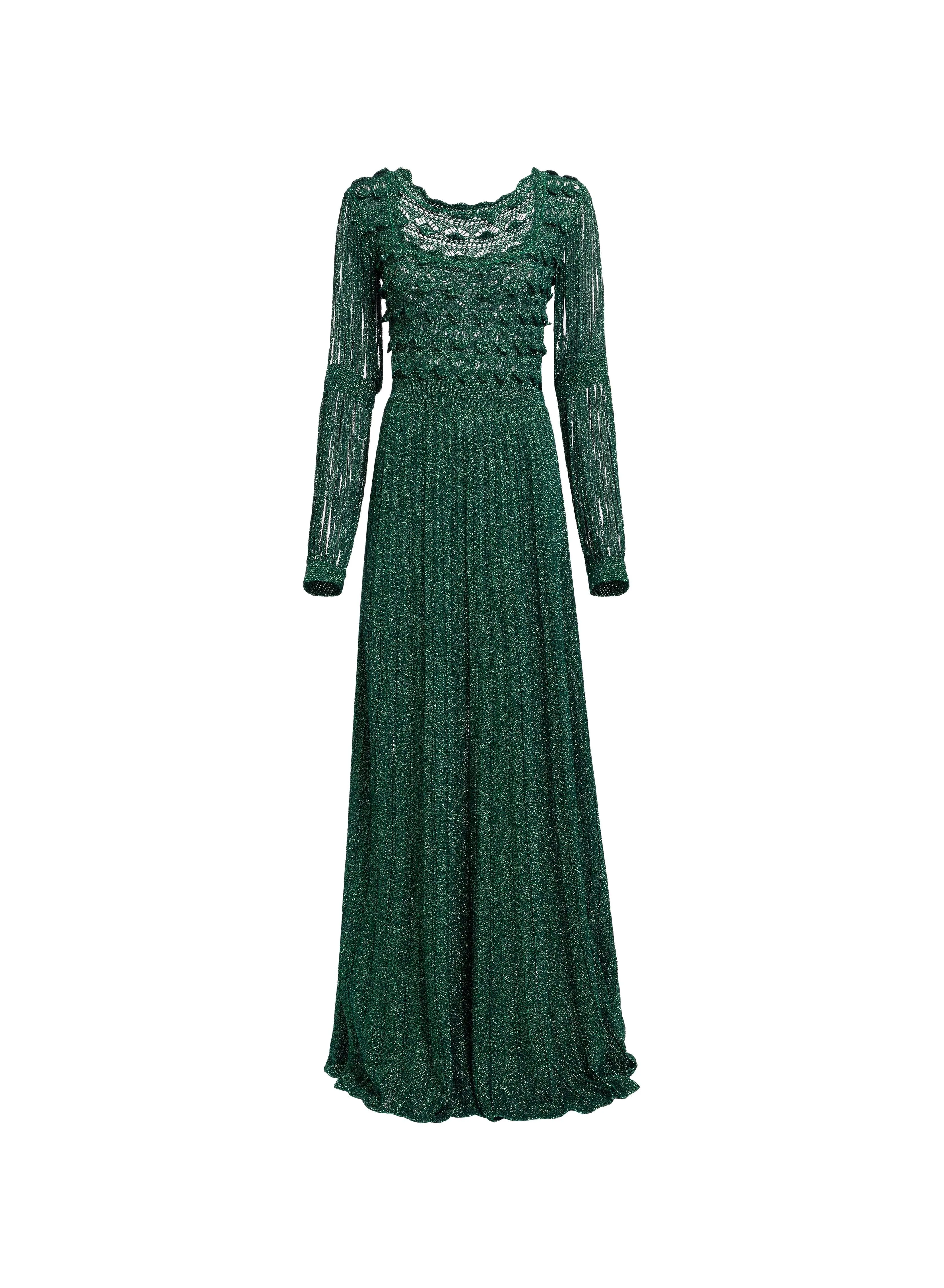 Absinthe Green Crochet Dress sold by Elie Saab product image thumbnail 2