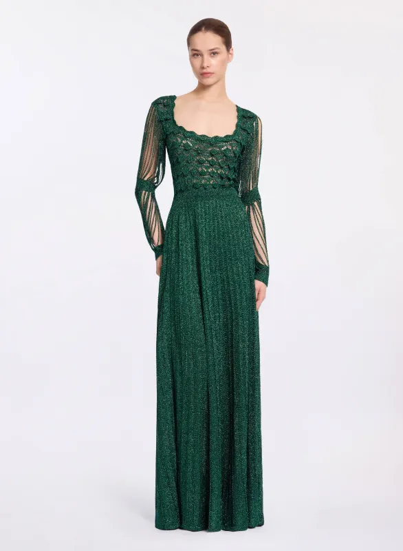 Absinthe Green Crochet Dress made by Elie Saab