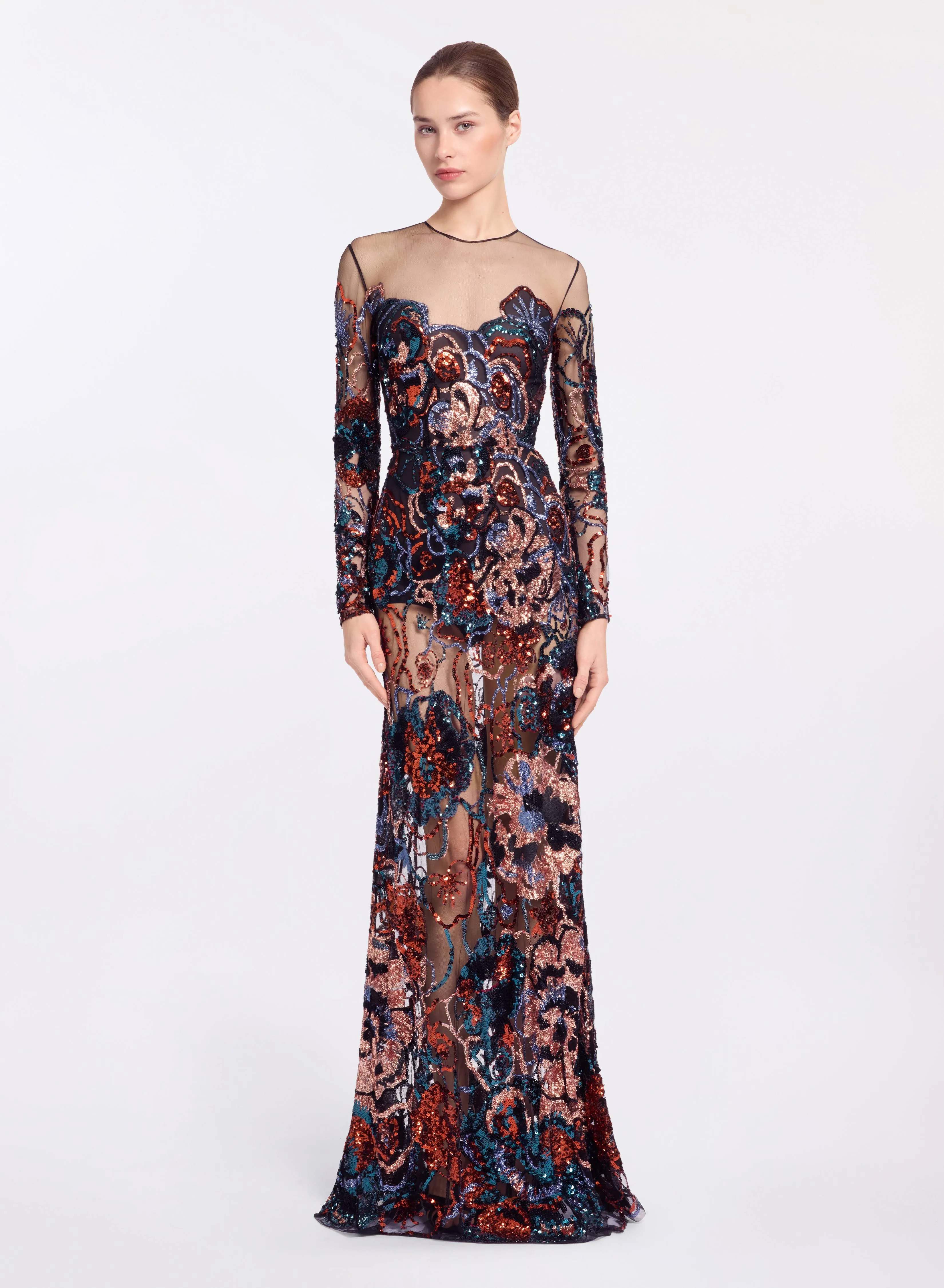 Floral Embroidered Sequin Dress sold by Elie Saab