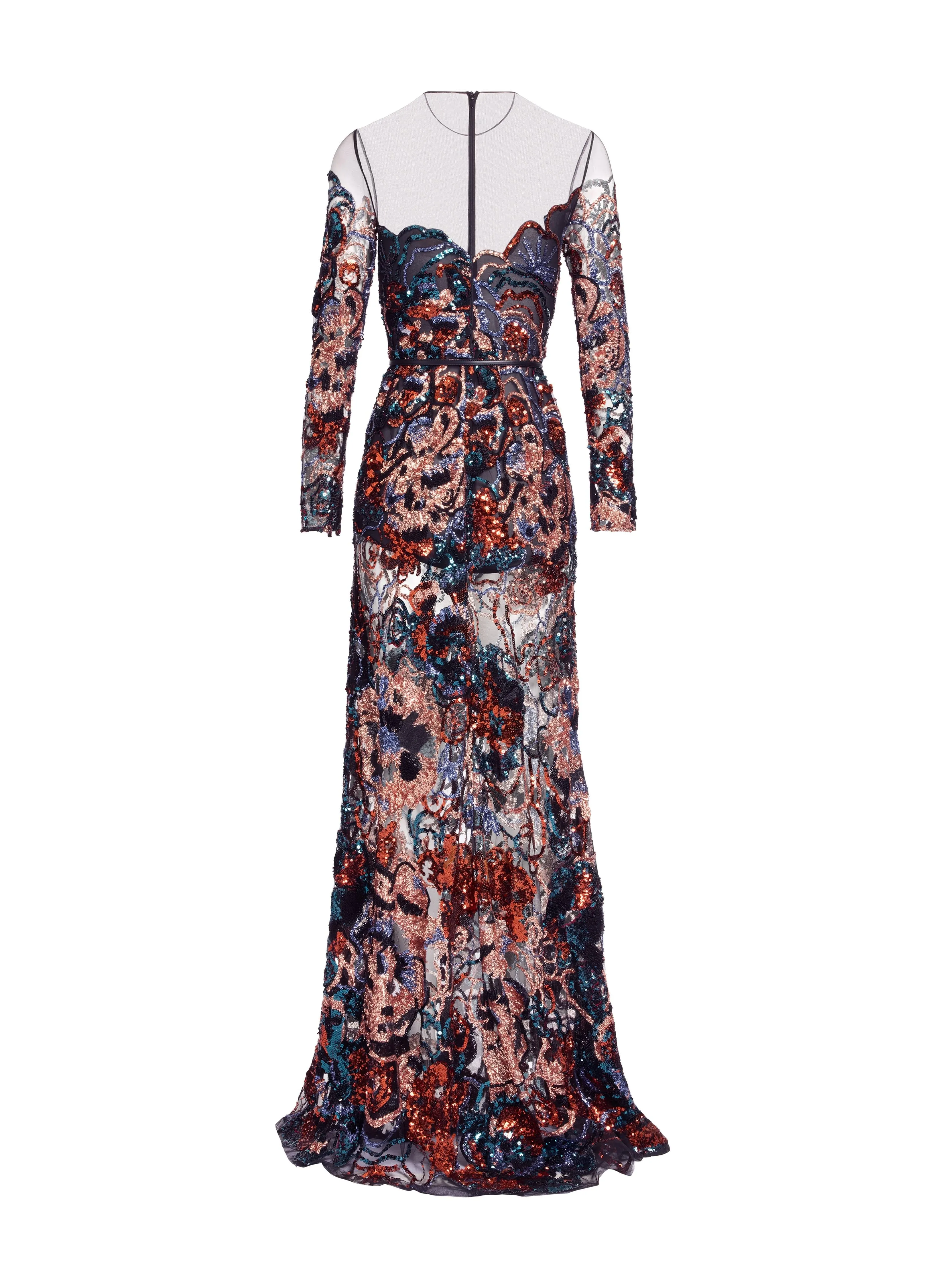 Floral Embroidered Sequin Dress sold by Elie Saab product image thumbnail 4