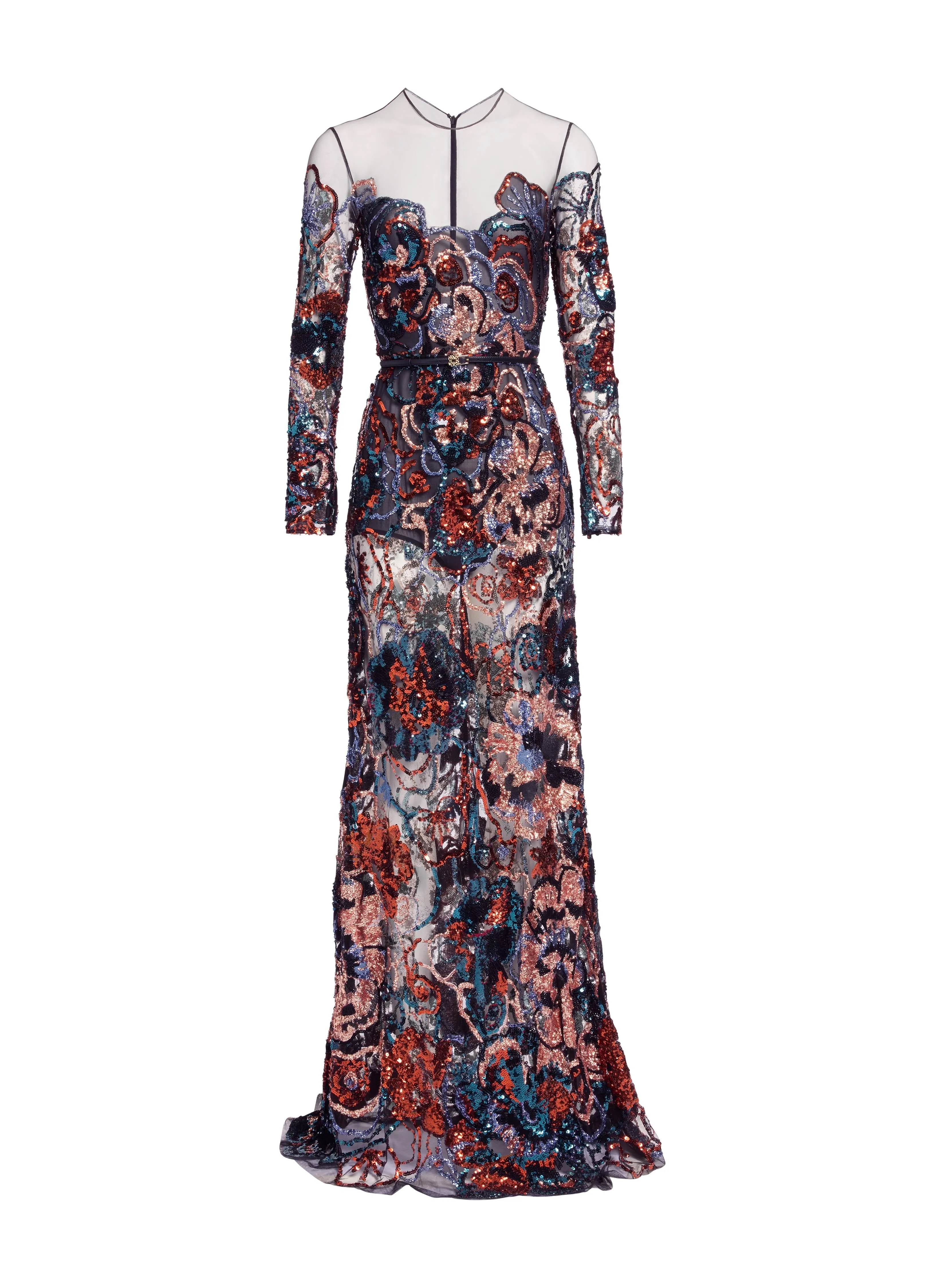 Floral Embroidered Sequin Dress sold by Elie Saab product image thumbnail 3