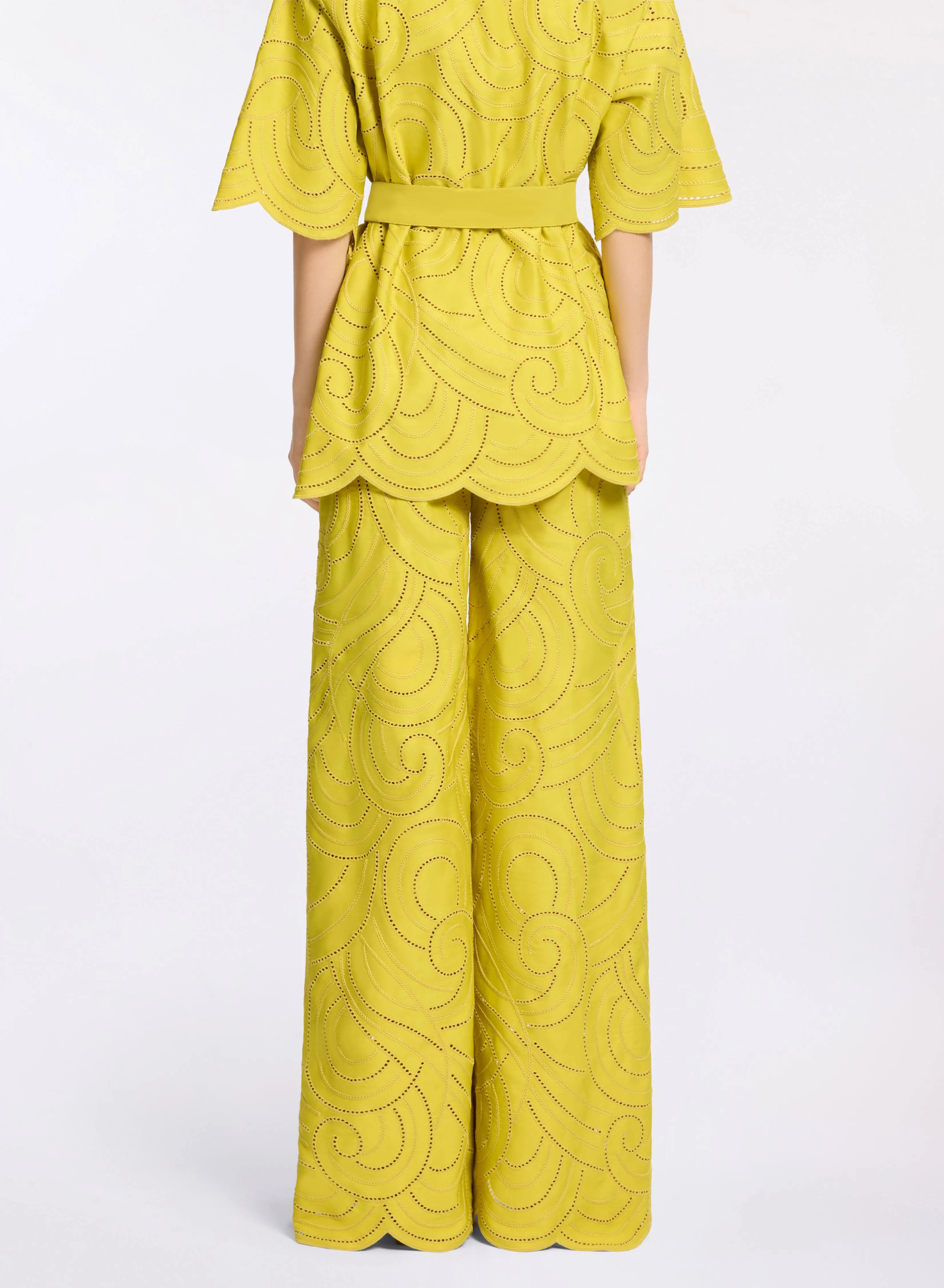 Swirl Embroidered Cotton Pants sold by Elie Saab product image thumbnail 2