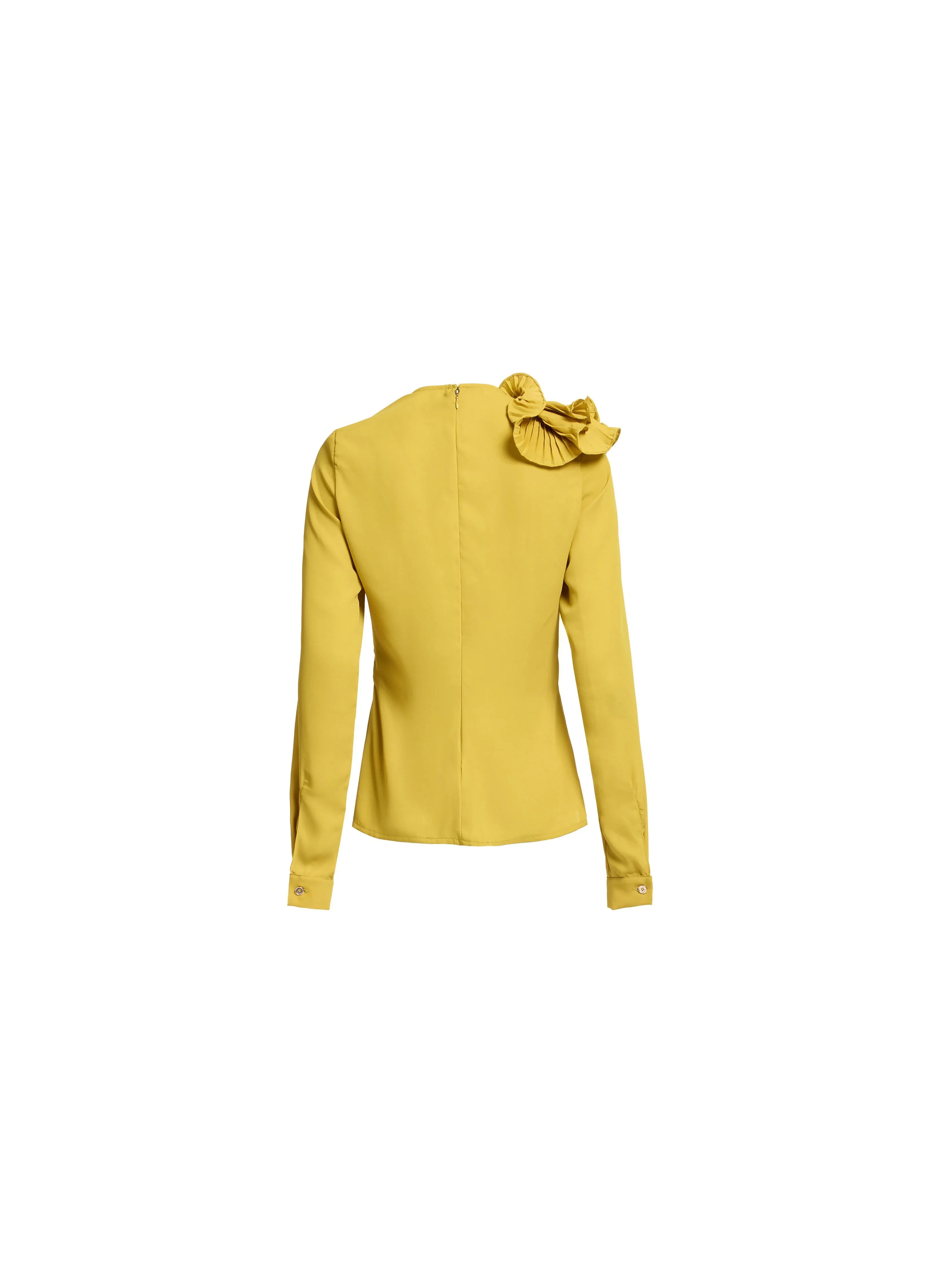 Pleated Ruffle Chiffon Shirt sold by Elie Saab product image thumbnail 5