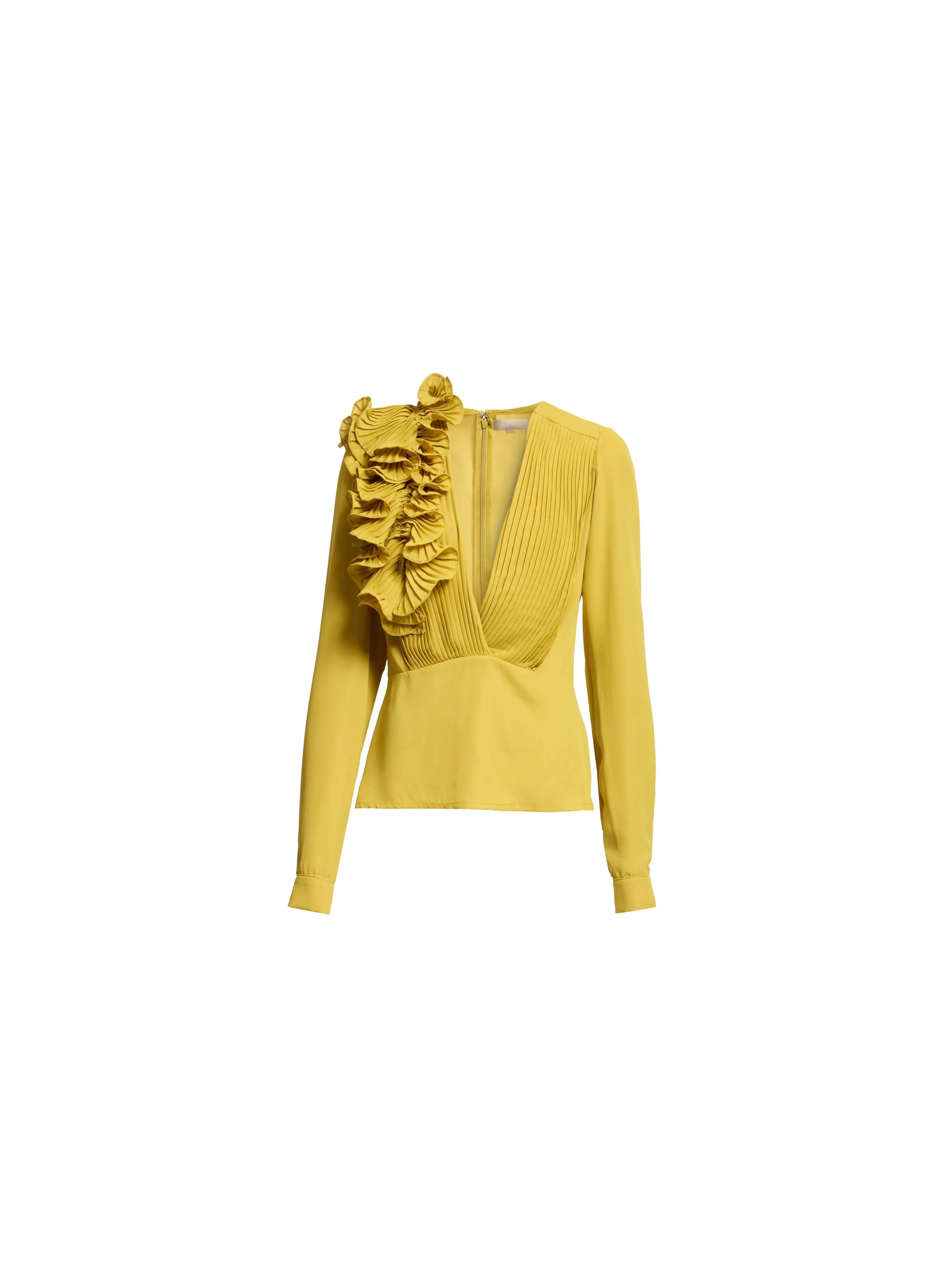 Pleated Ruffle Chiffon Shirt sold by Elie Saab product image thumbnail 4