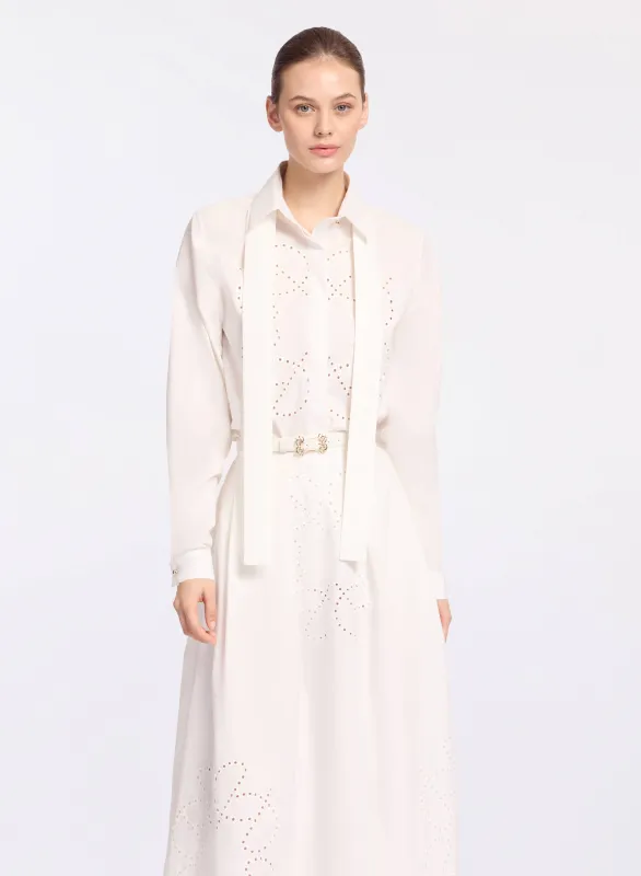 Monogram Embroidered Cotton Shirt sold by Elie Saab