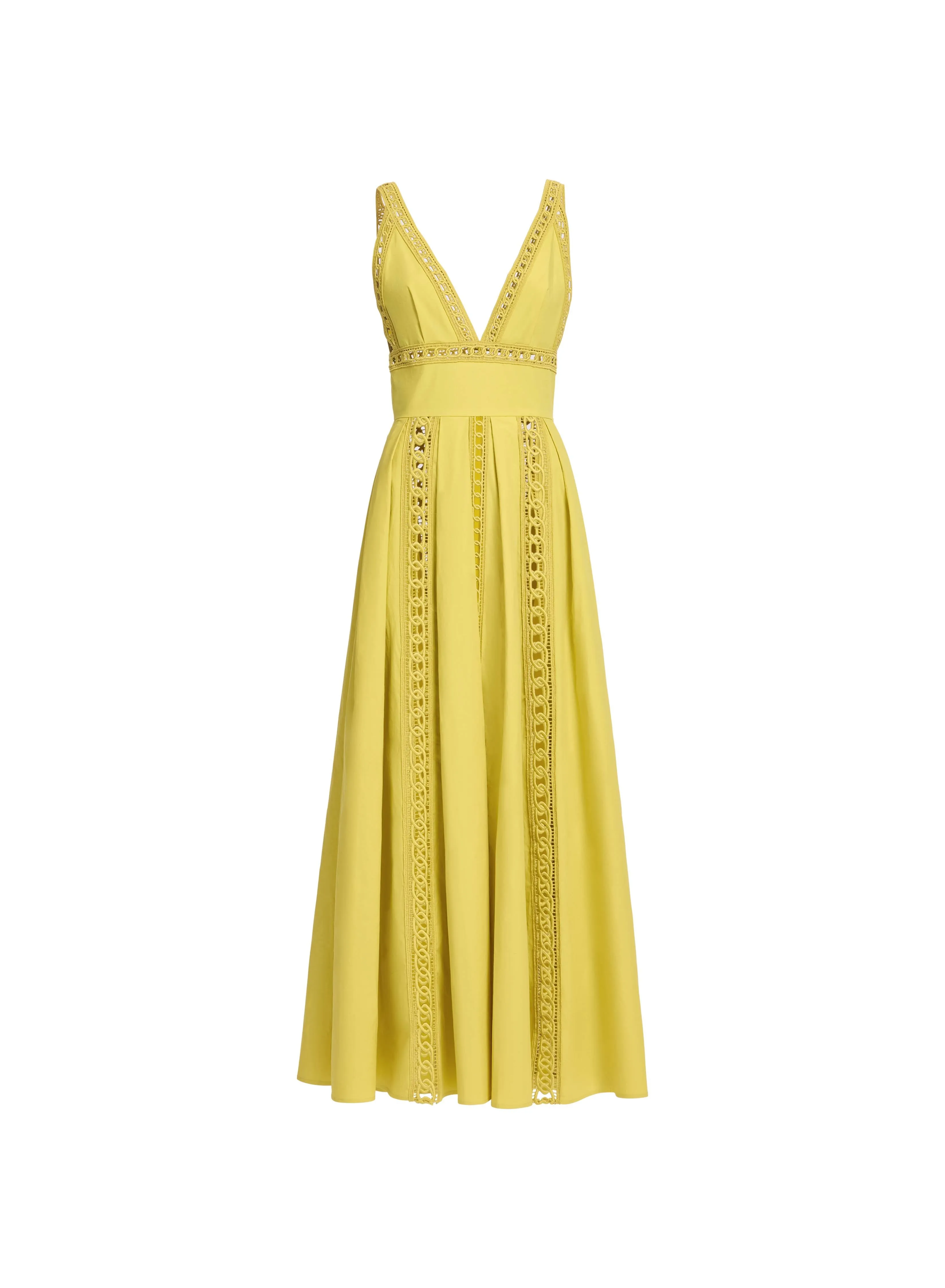 Trim Embellished Cotton Midi Dress sold by Elie Saab product image thumbnail 2