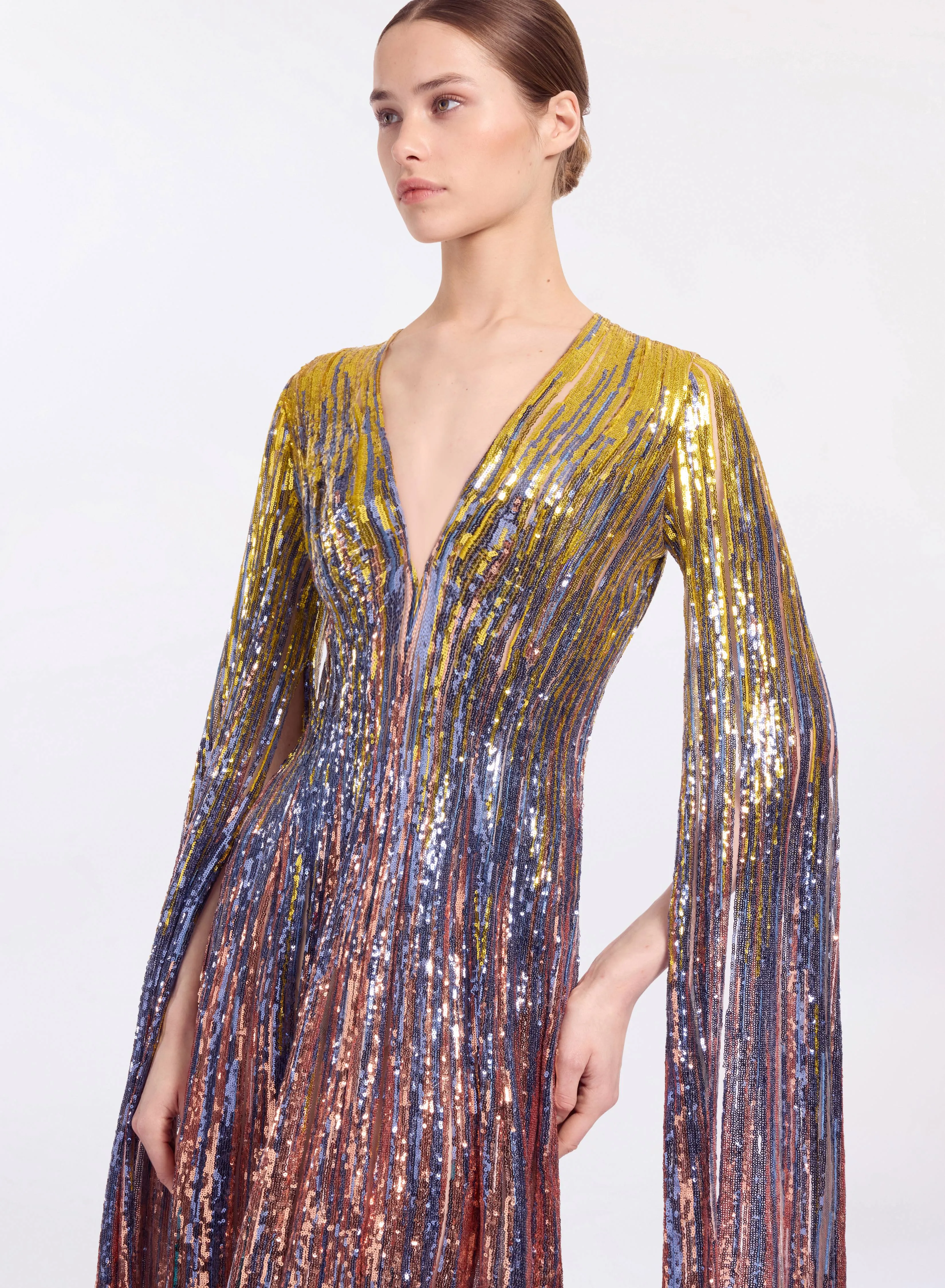 Multicolor Sequin Long Dress sold by Elie Saab product image thumbnail 5
