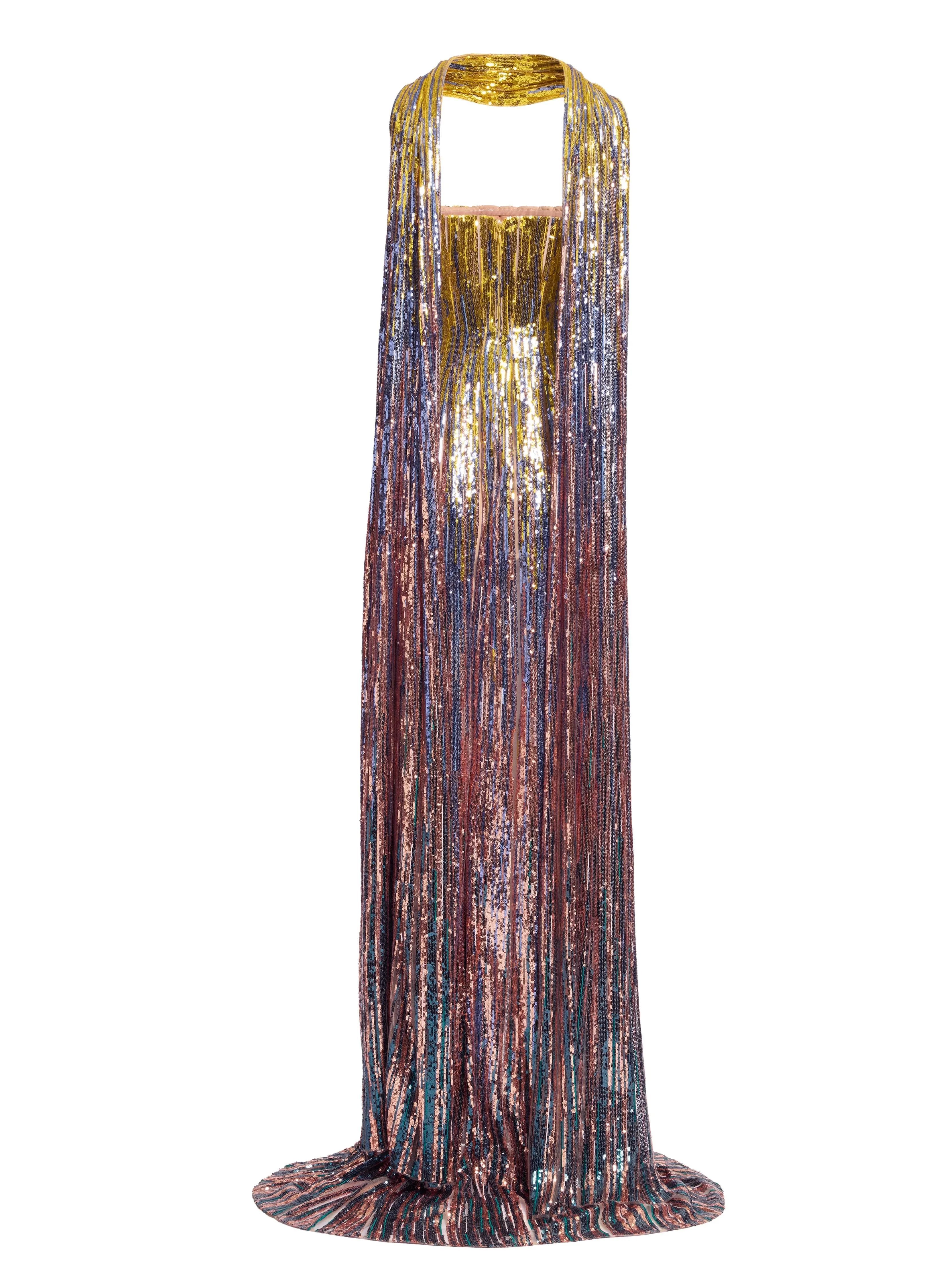 Multicolor Sequin Strapless Dress sold by Elie Saab product image thumbnail 3