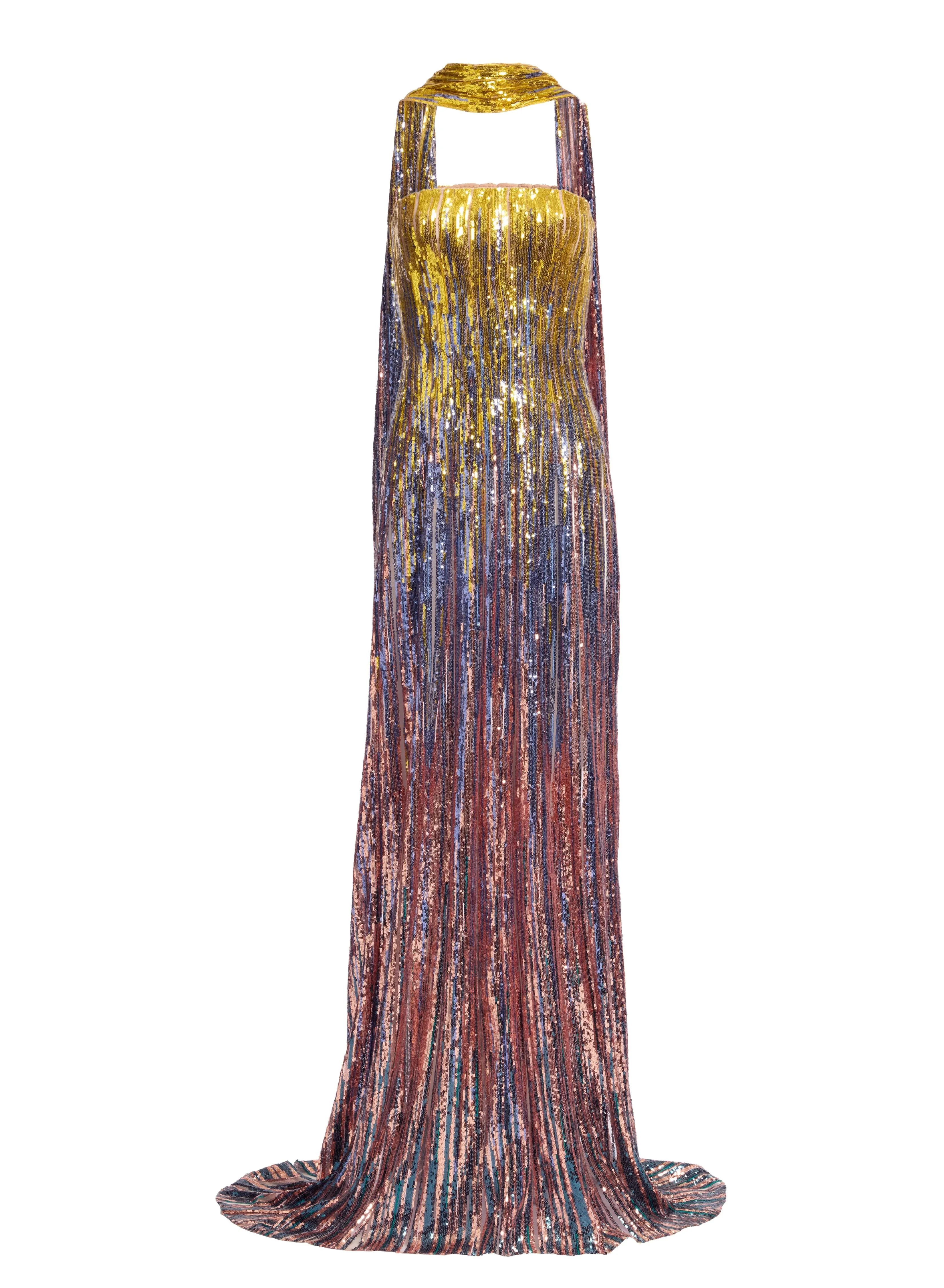 Multicolor Sequin Strapless Dress sold by Elie Saab product image thumbnail 2