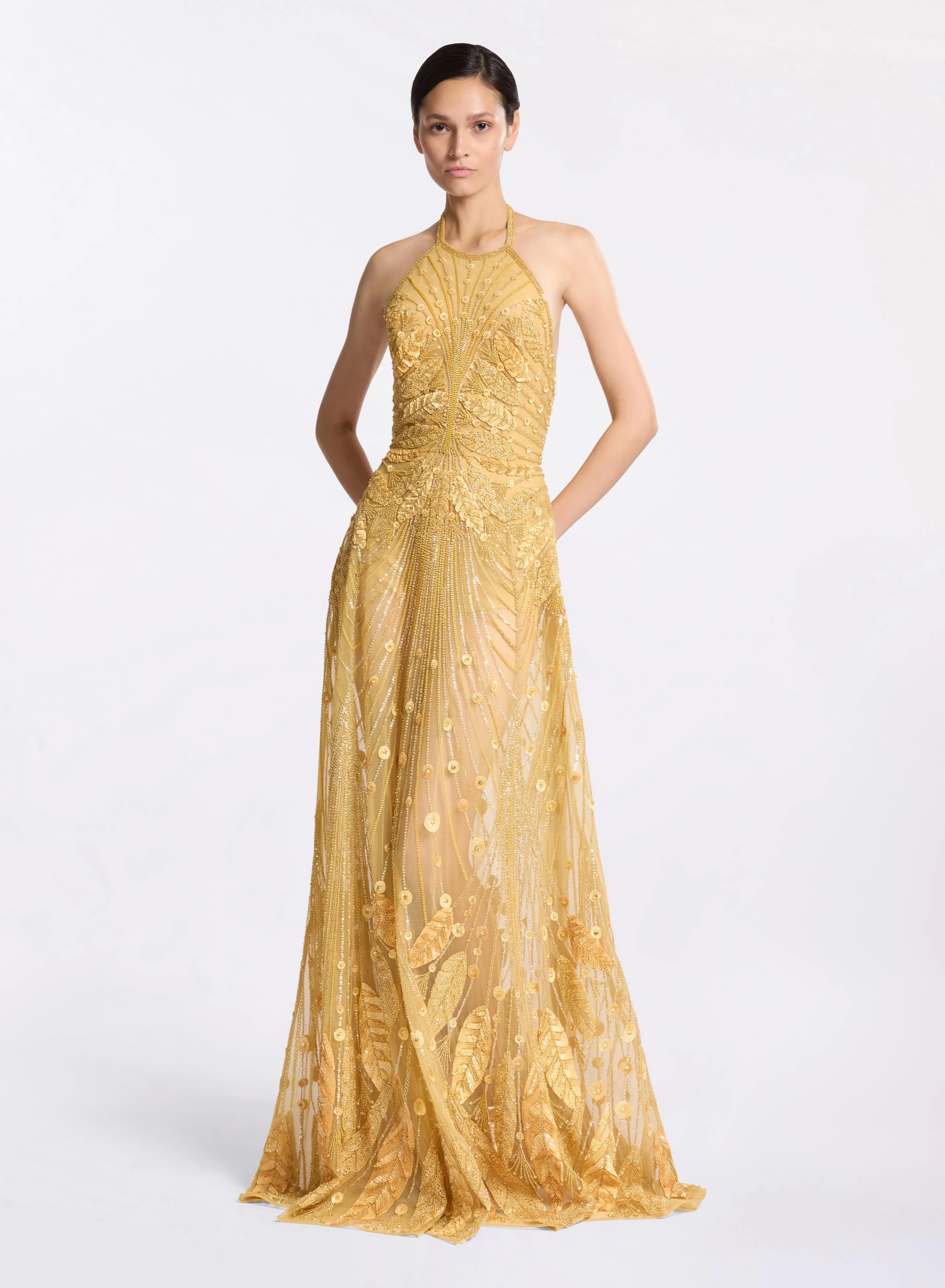 Bead Embroidered Long Dress sold by Elie Saab