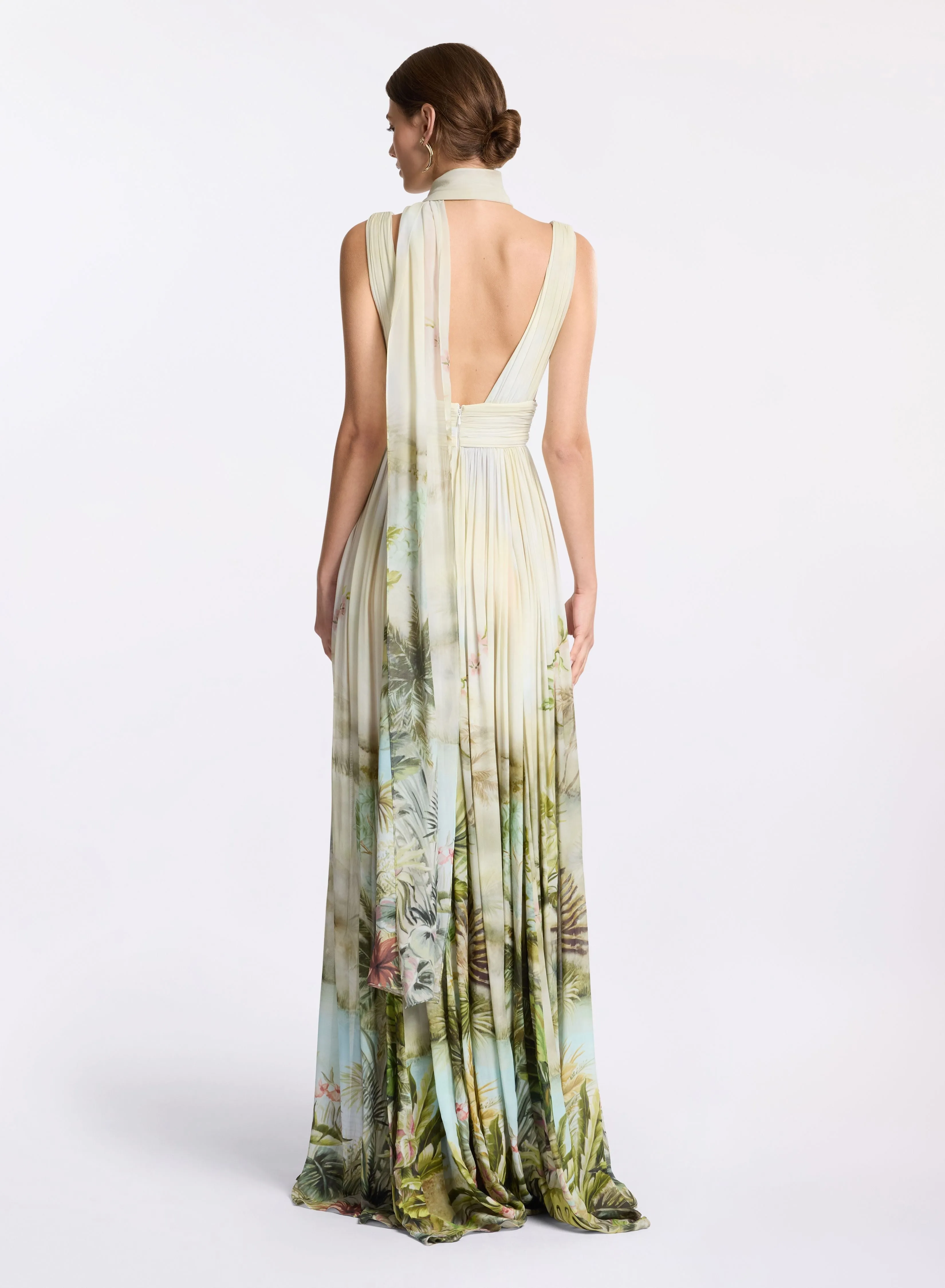 Printed Chiffon Oasis Dress sold by Elie Saab product image thumbnail 2