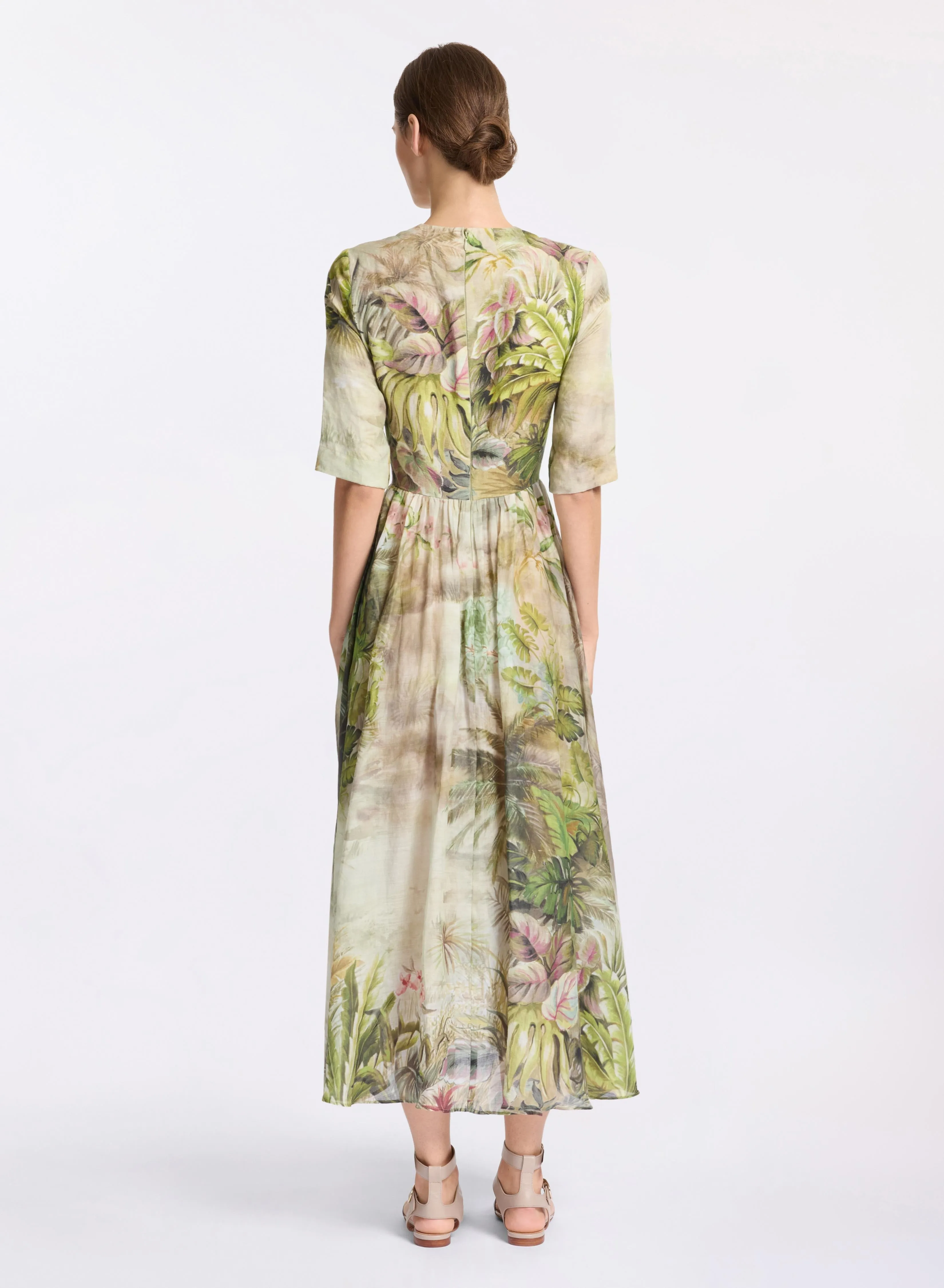 Oasis Printed Linen Dress sold by Elie Saab product image thumbnail 2
