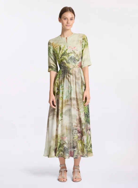 Oasis Printed Linen Dress sold by Elie Saab