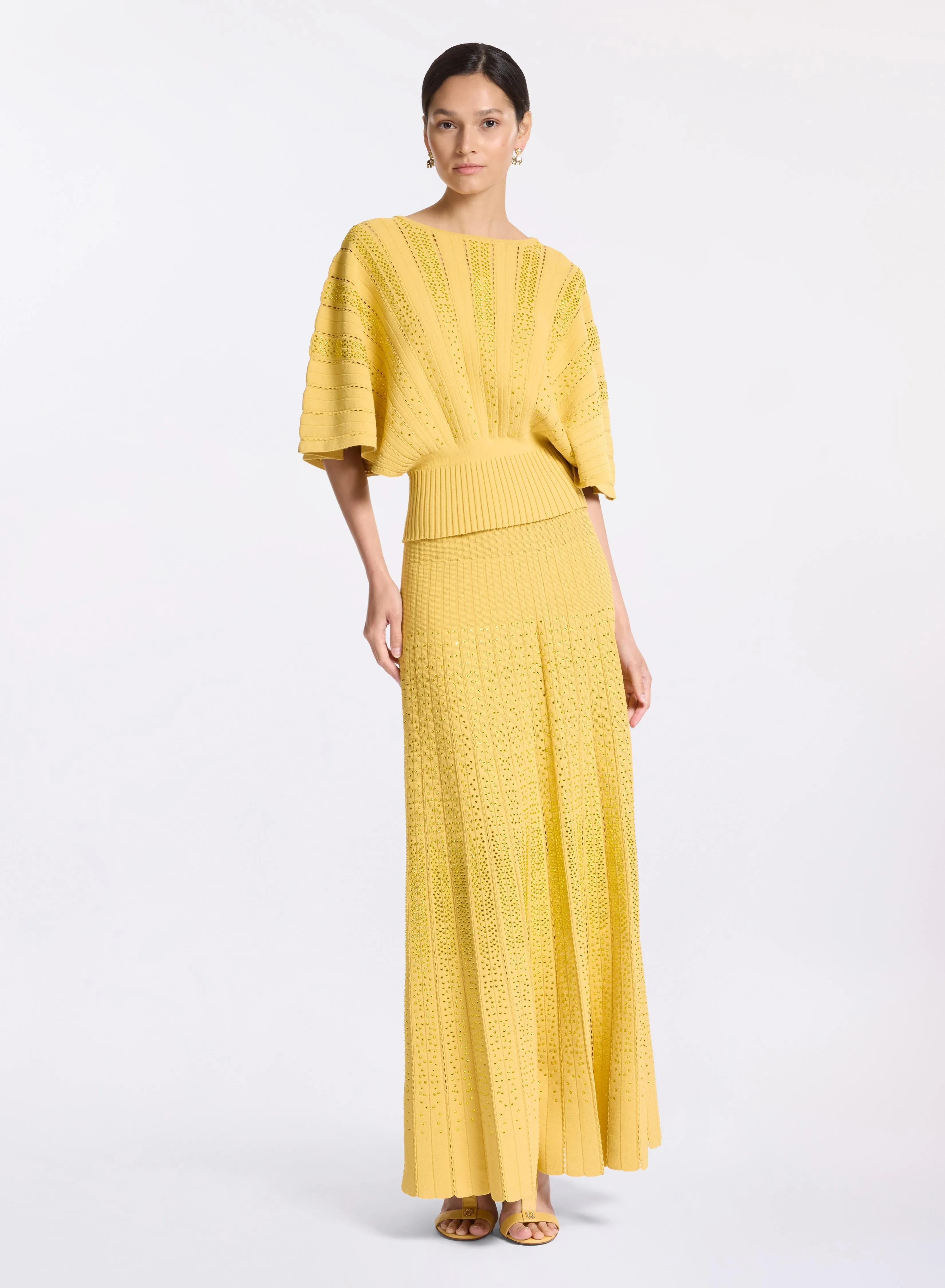 Crystal Embellished Knit Top sold by Elie Saab