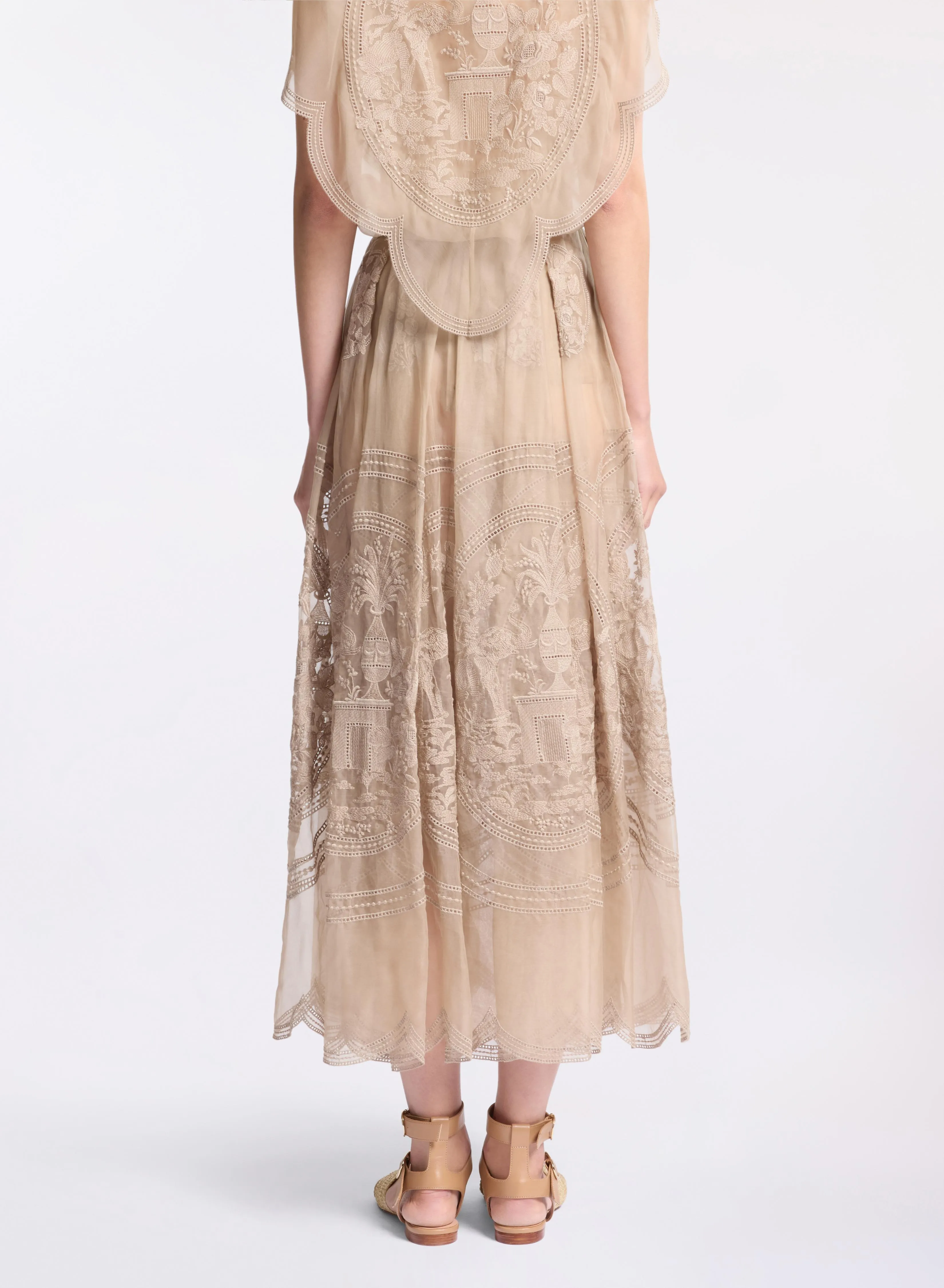 Embroidered Organza Midi Skirt sold by Elie Saab product image thumbnail 2