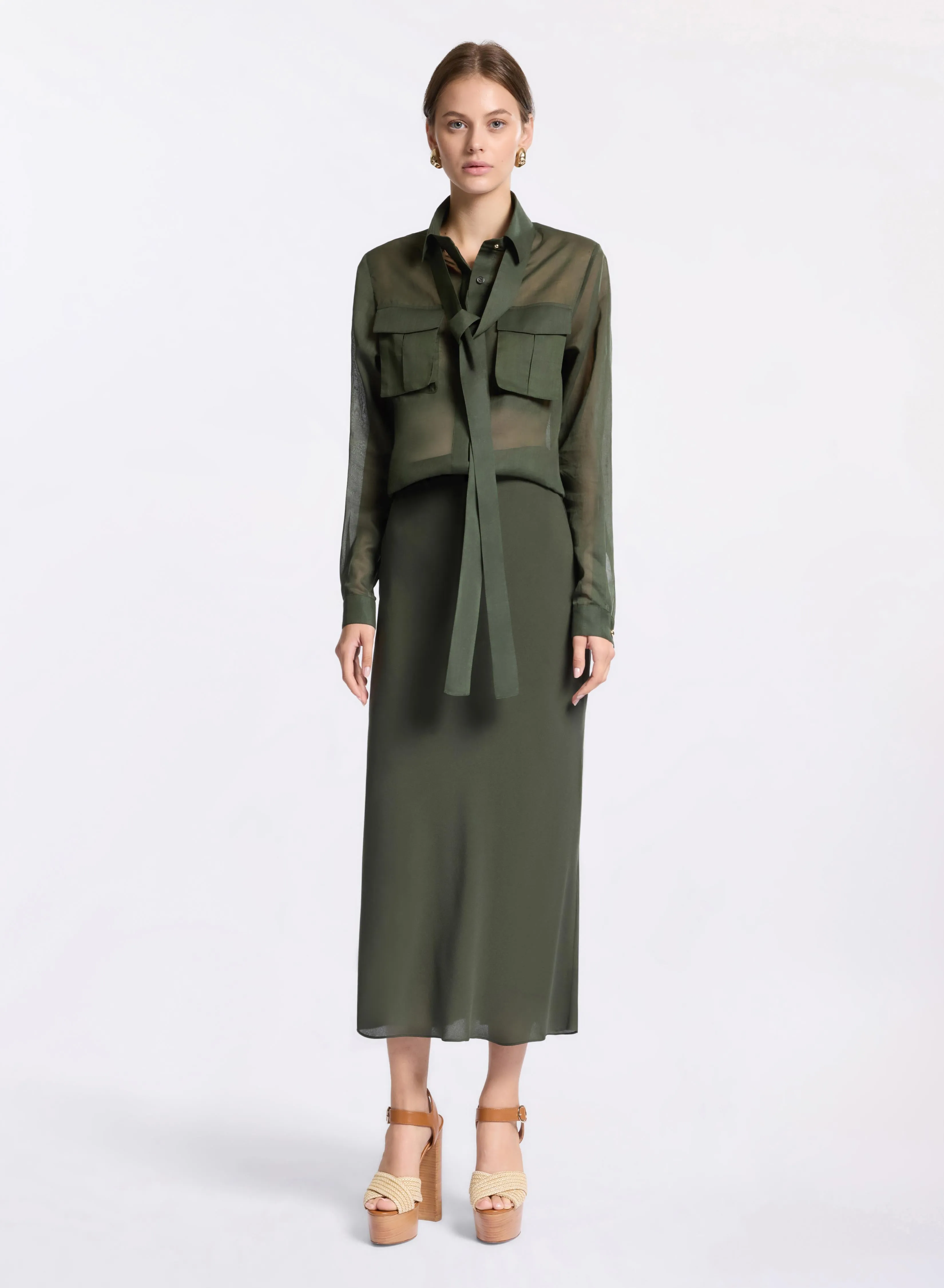 Organdy Cotton Shirt sold by Elie Saab