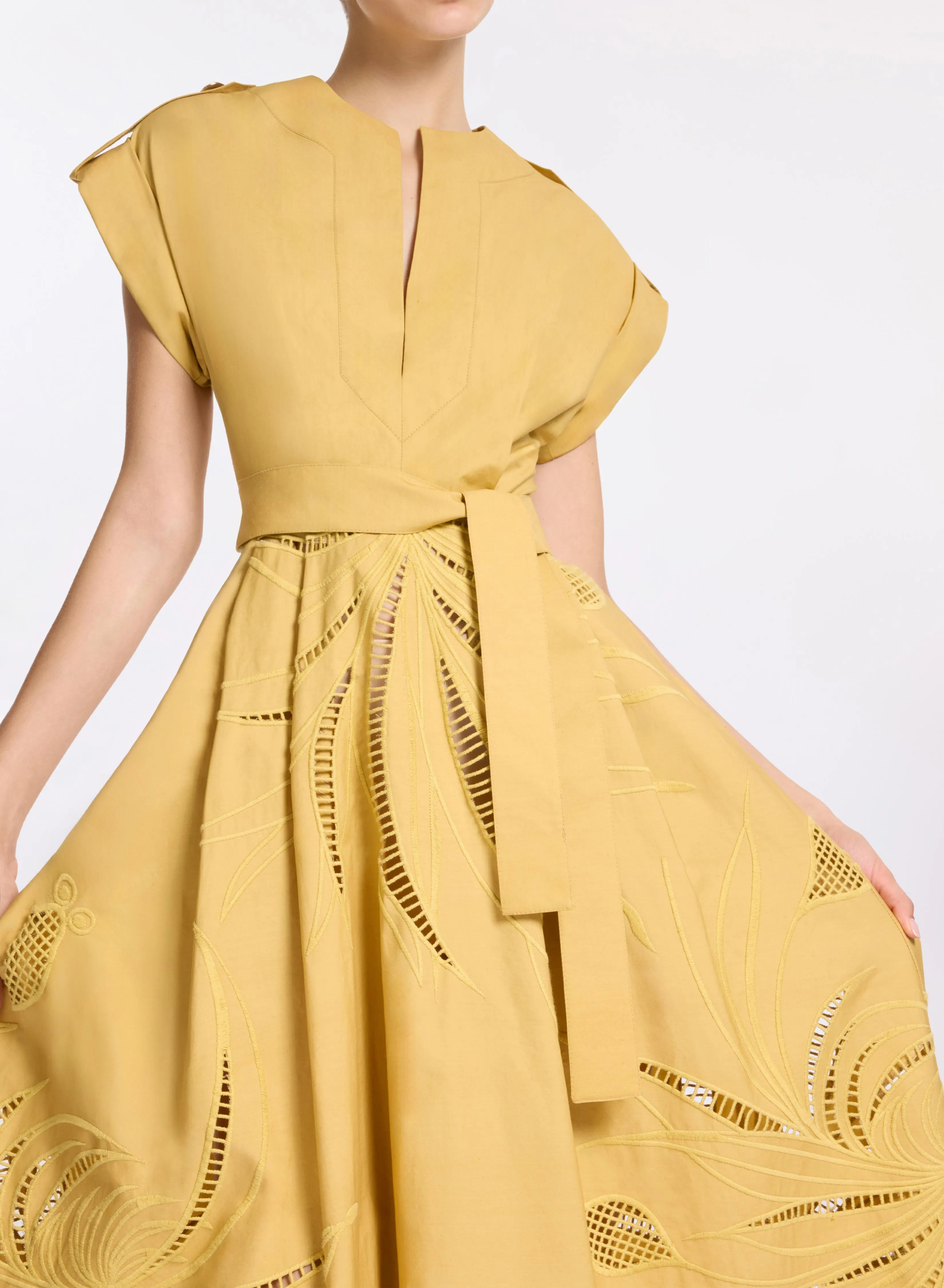 Embroidered Cotton Midi Dress sold by Elie Saab product image thumbnail 3