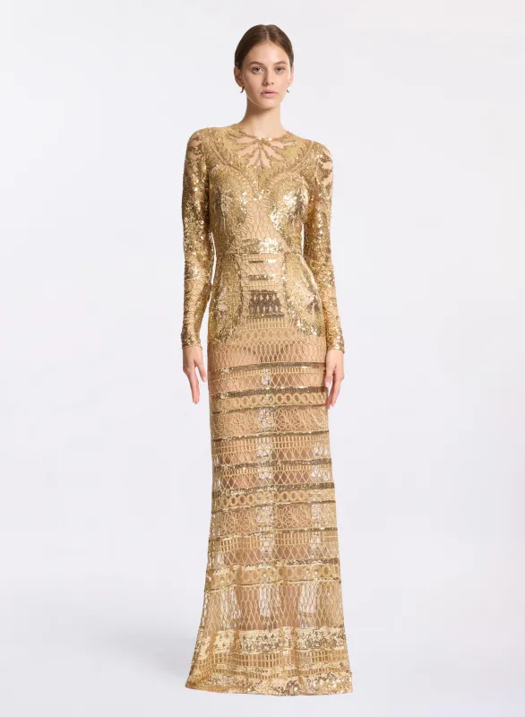 Embroidered Tulle Long Dress sold by Elie Saab