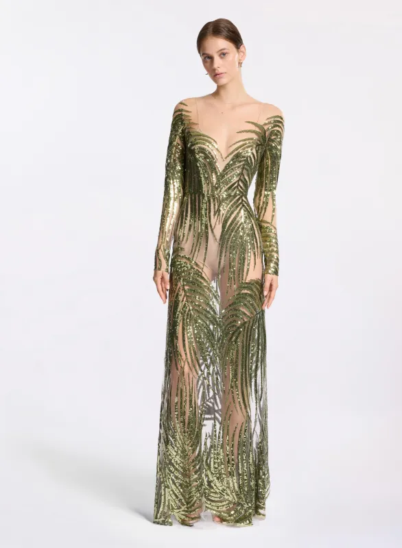 Embroidered Tulle Long Dress sold by Elie Saab