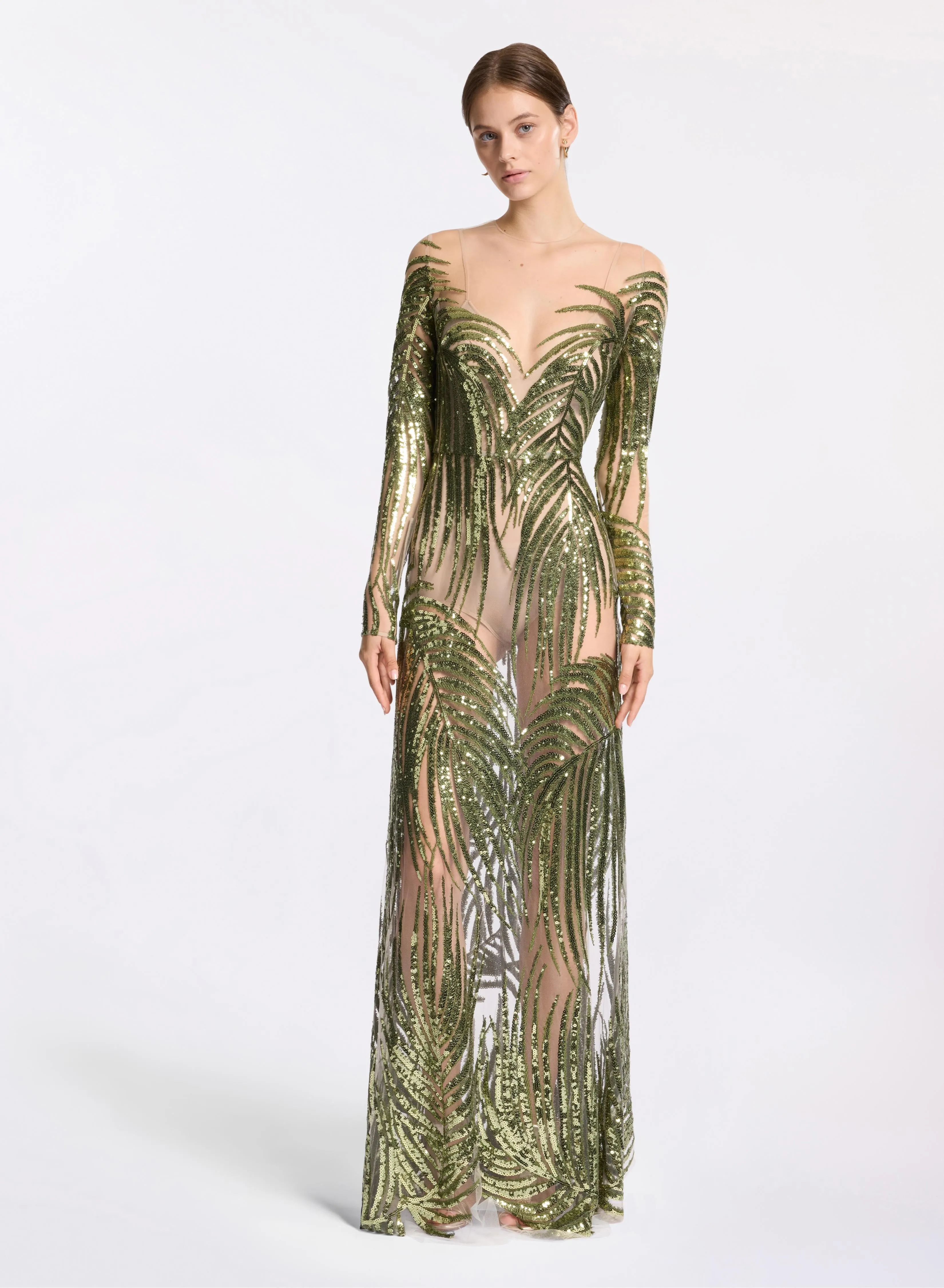 Embroidered Tulle Long Dress sold by Elie Saab