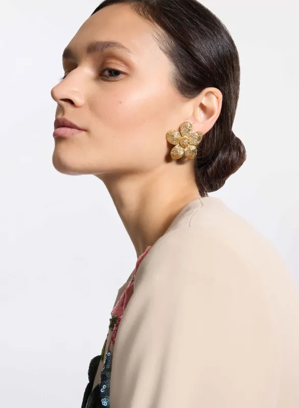Flower Earrings sold by Elie Saab