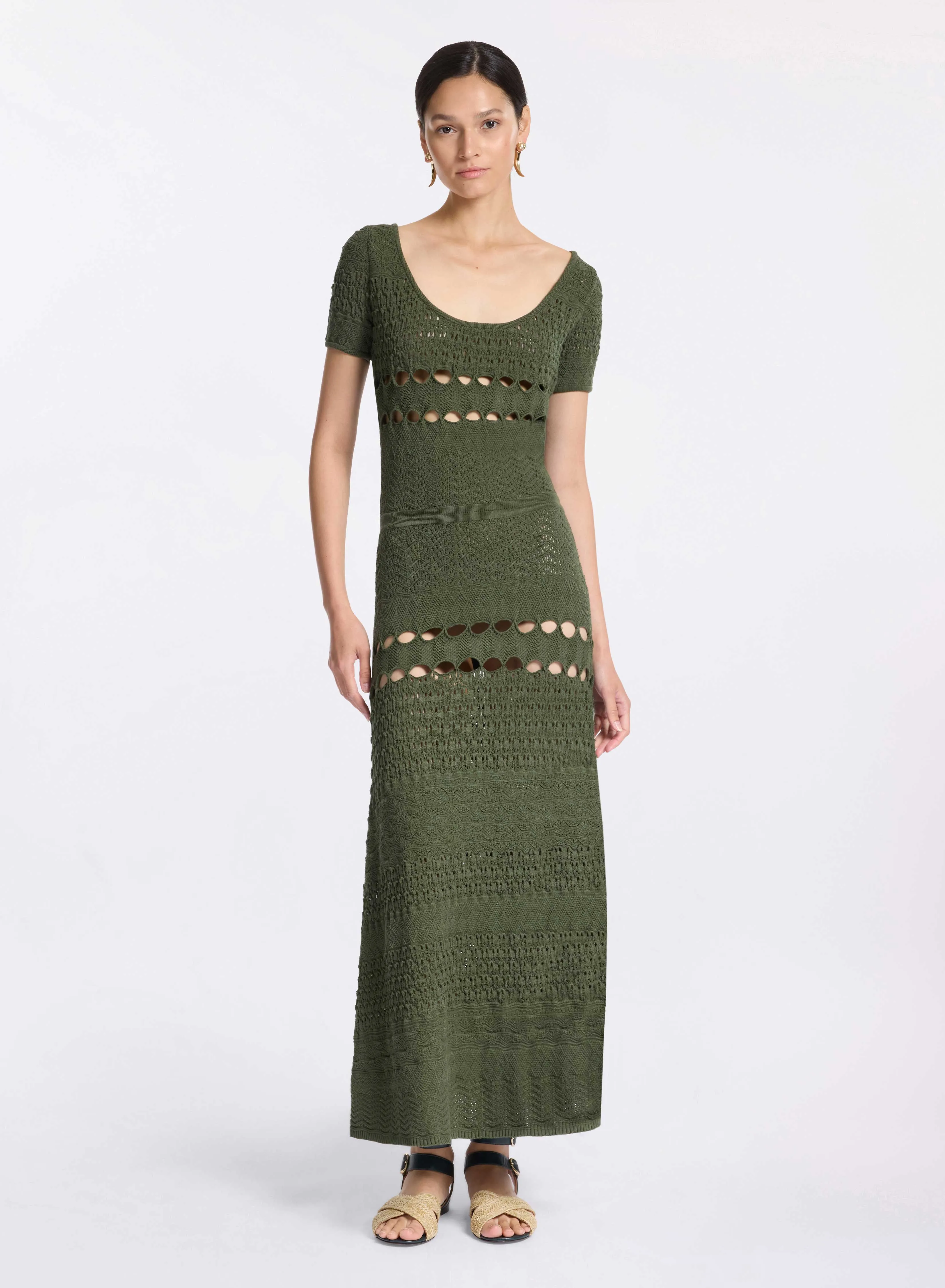 Cut-Out Knit Midi Dress sold by Elie Saab