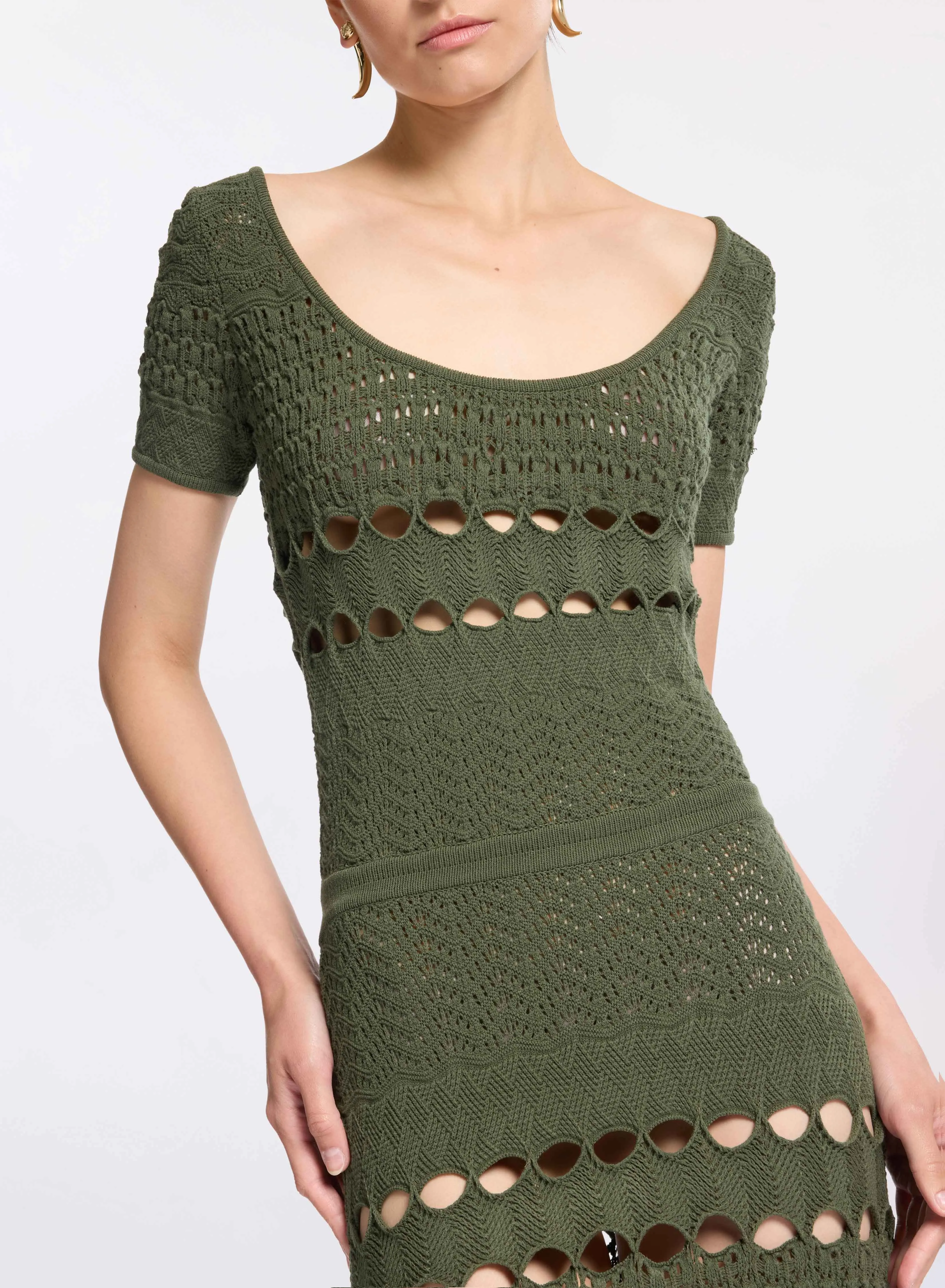 Cut-Out Knit Midi Dress sold by Elie Saab product image thumbnail 3