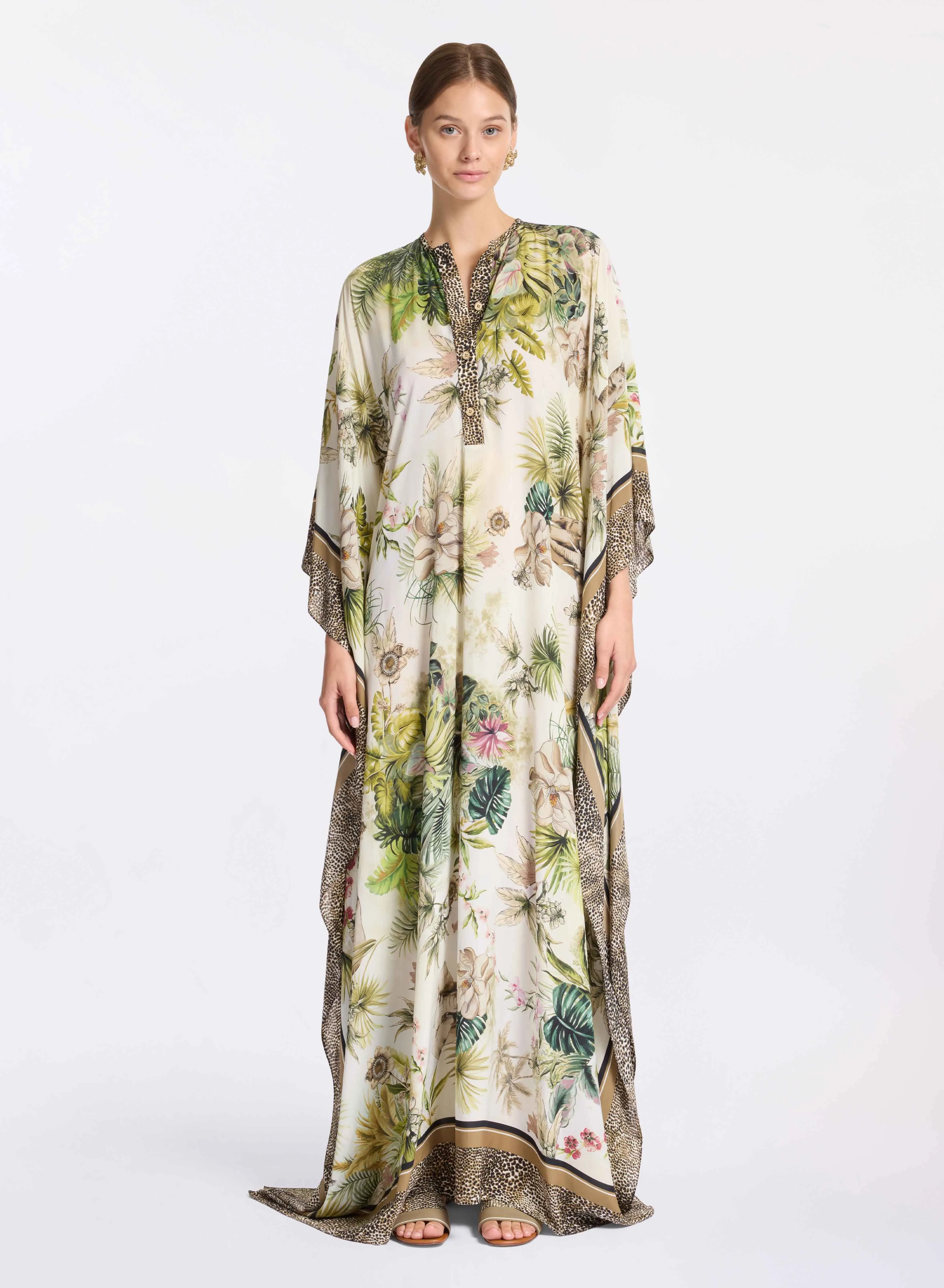 Savannah Print Chiffon Kaftan sold by Elie Saab