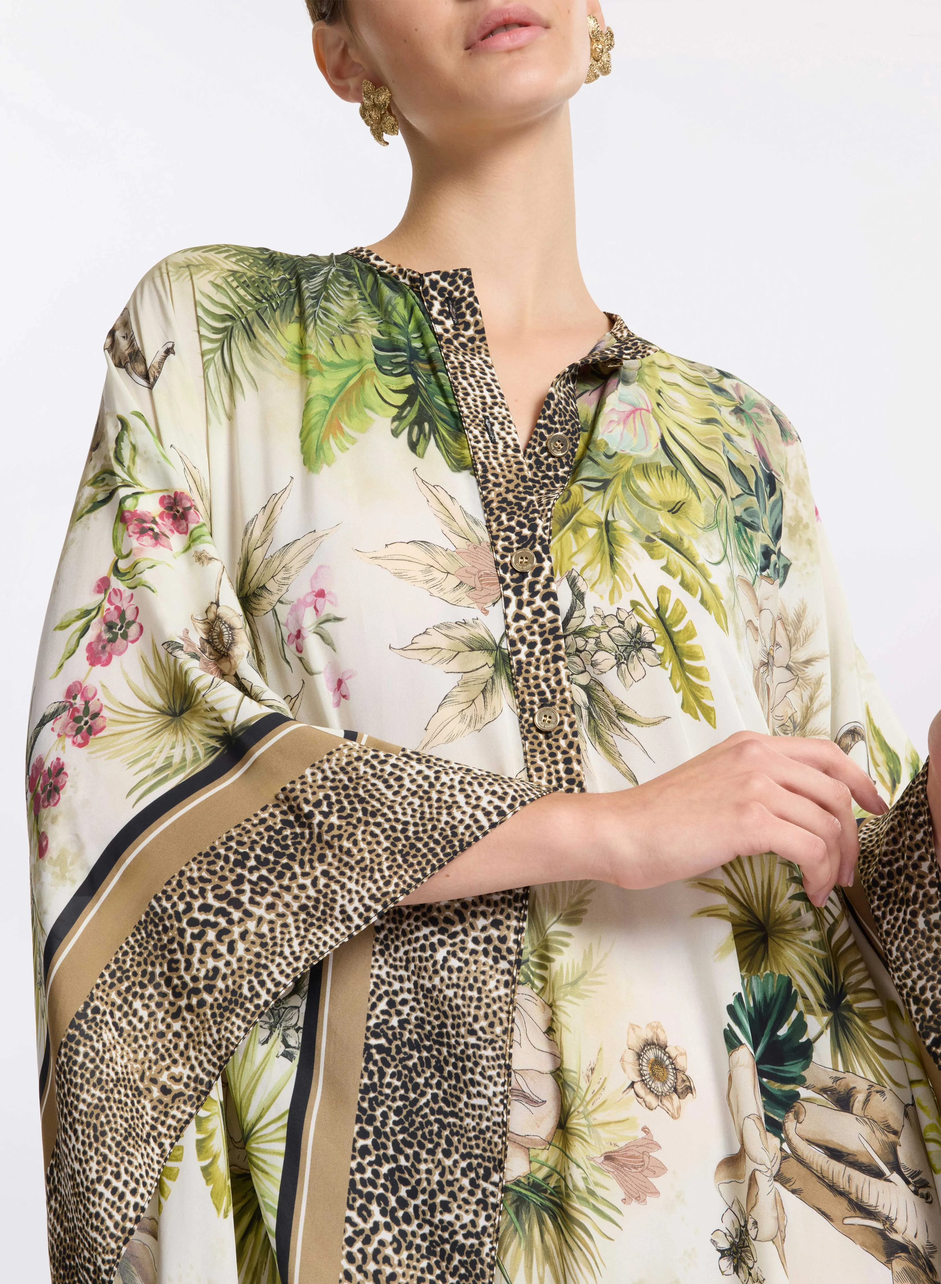 Savannah Print Chiffon Kaftan sold by Elie Saab product image thumbnail 3