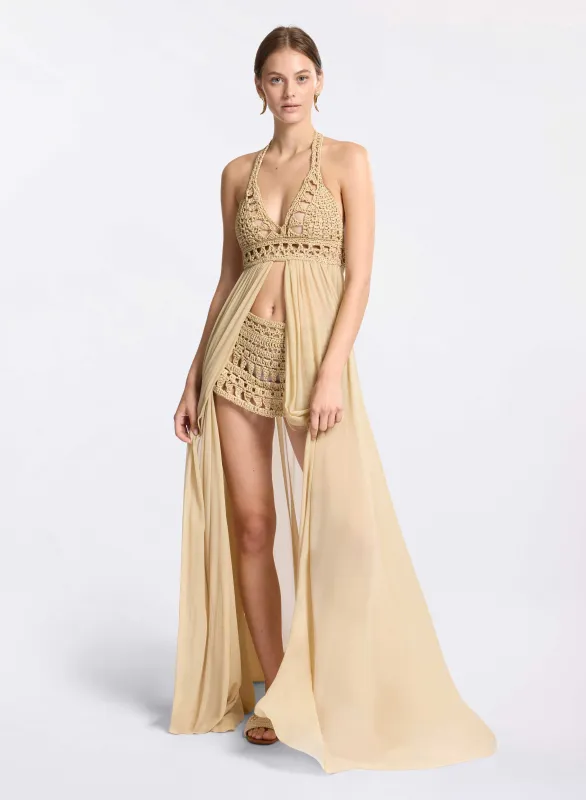 Crochet and Silk Dress sold by Elie Saab