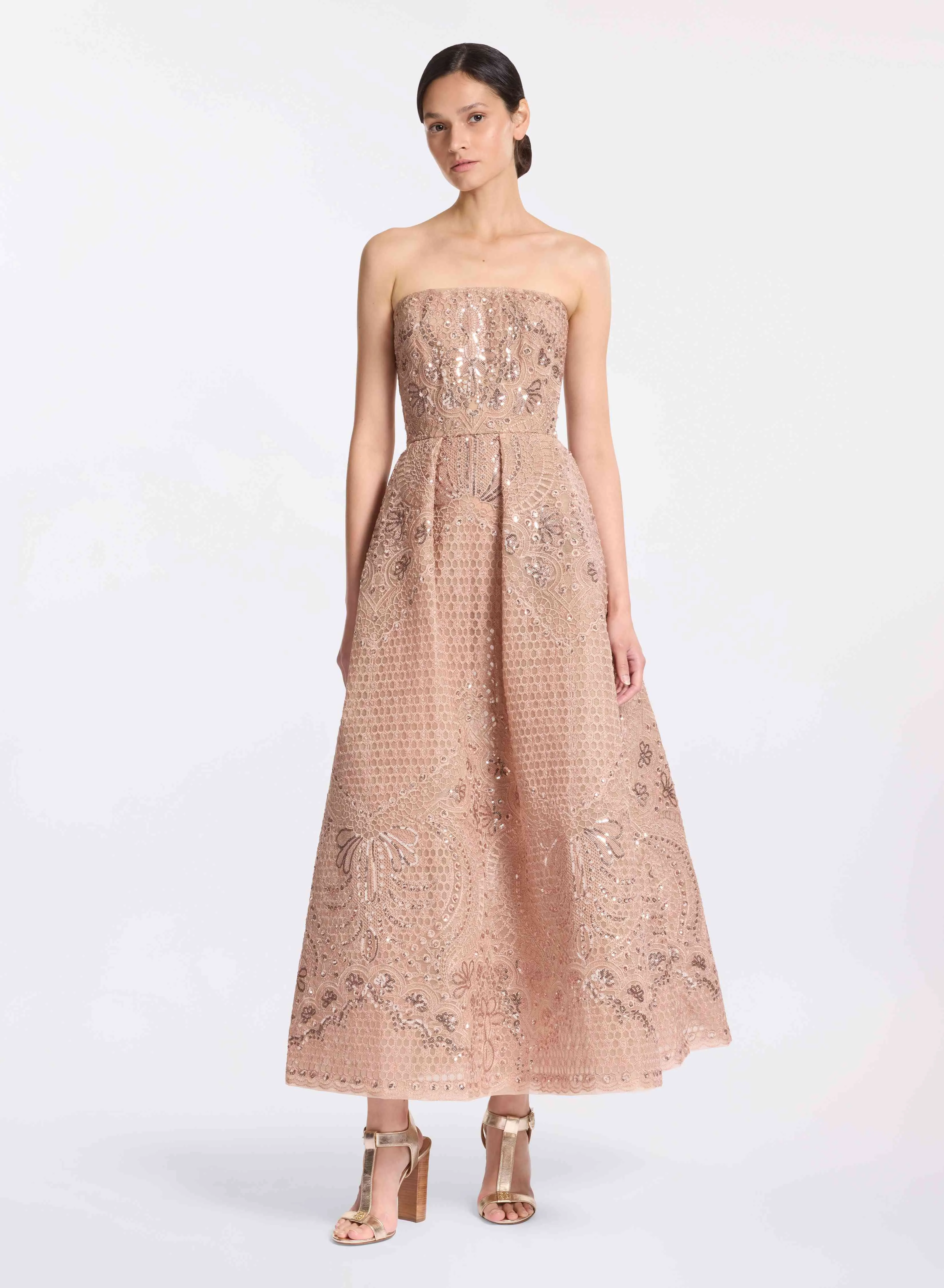Embroidered Tulle Midi Dress sold by Elie Saab