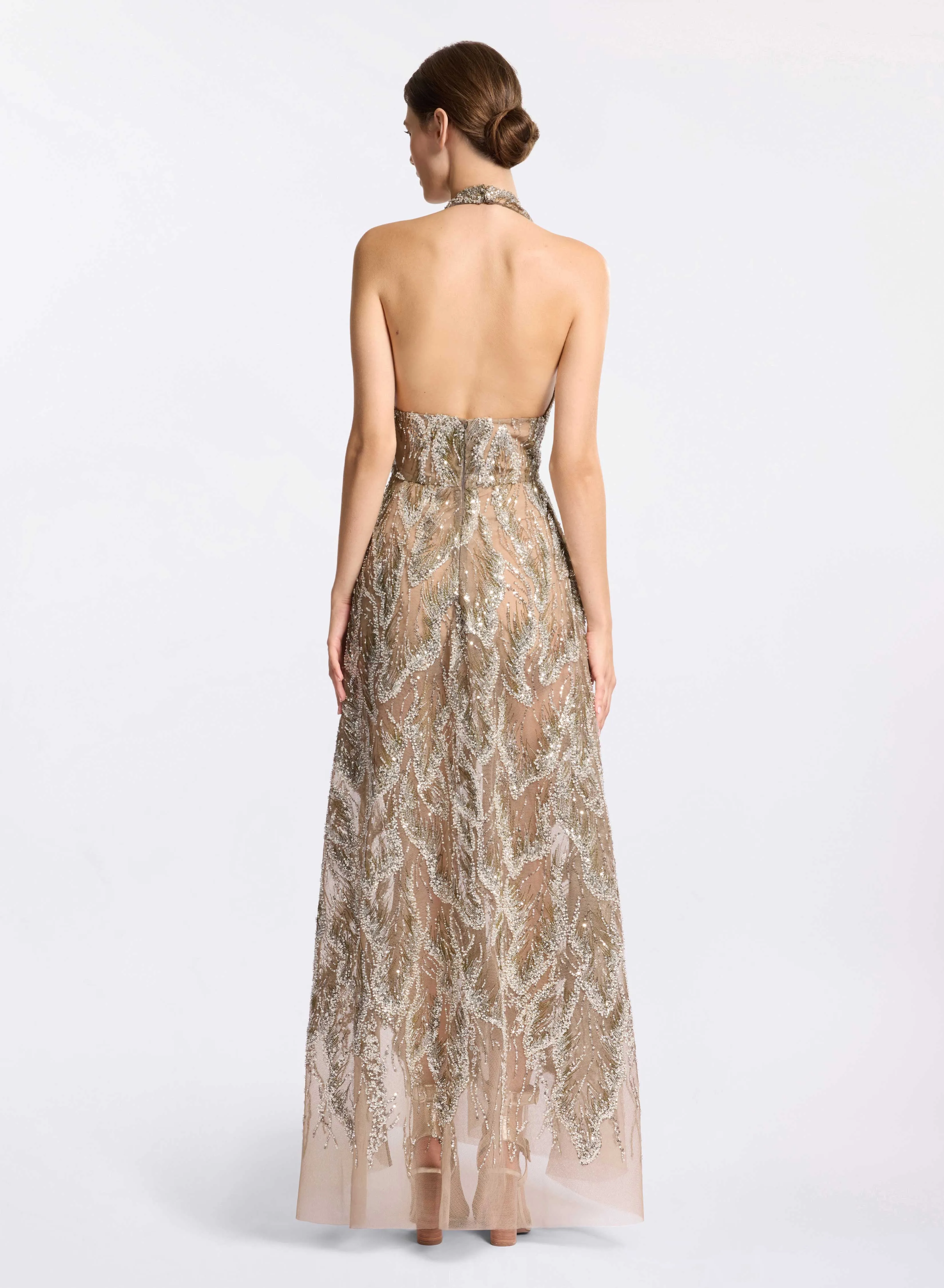 Embroidered Tulle Flared Dress sold by Elie Saab product image thumbnail 2