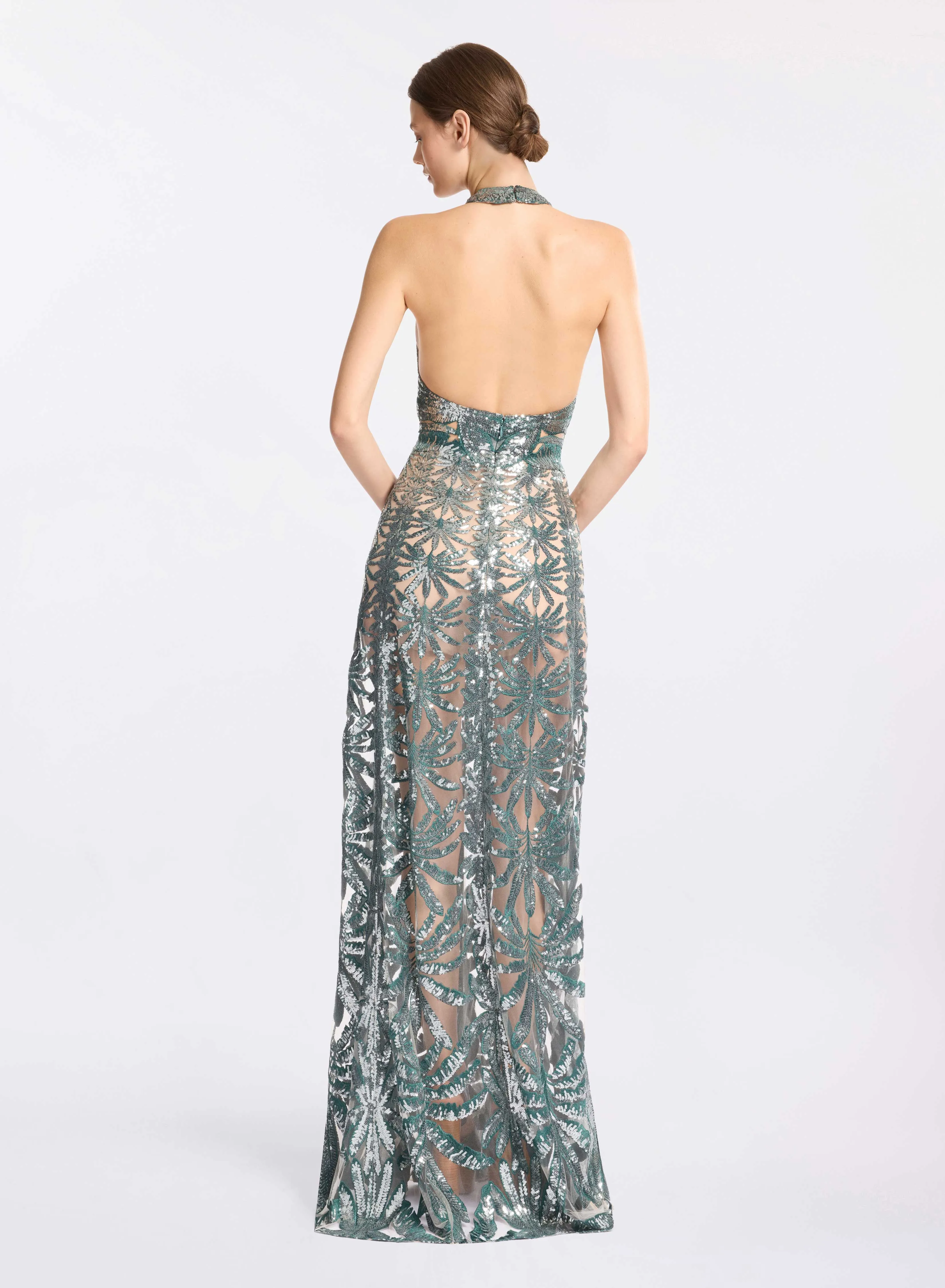 Embroidered Tulle Halter Dress sold by Elie Saab product image thumbnail 2