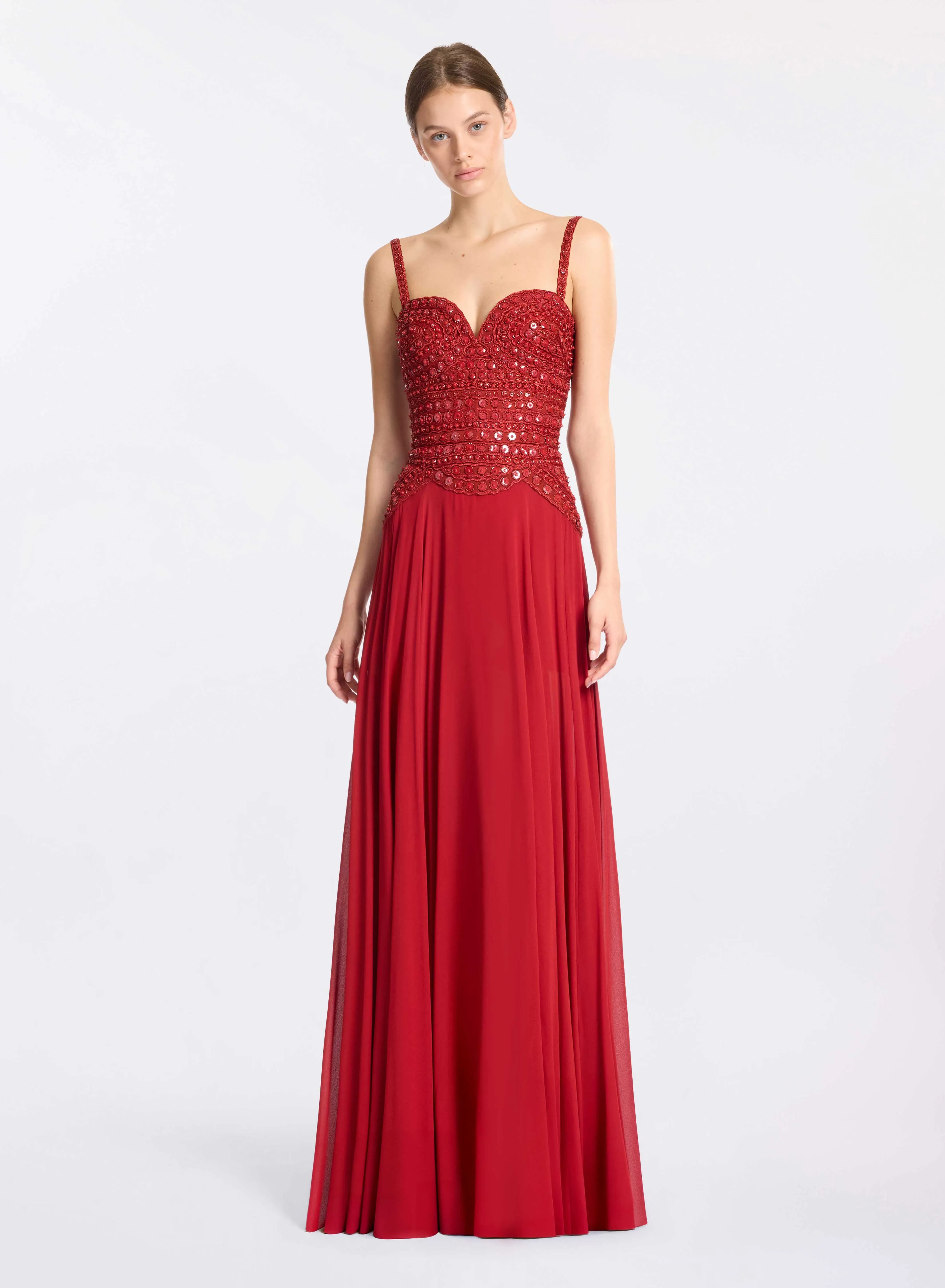 Silk Dress with Bead Embroidery sold by Elie Saab