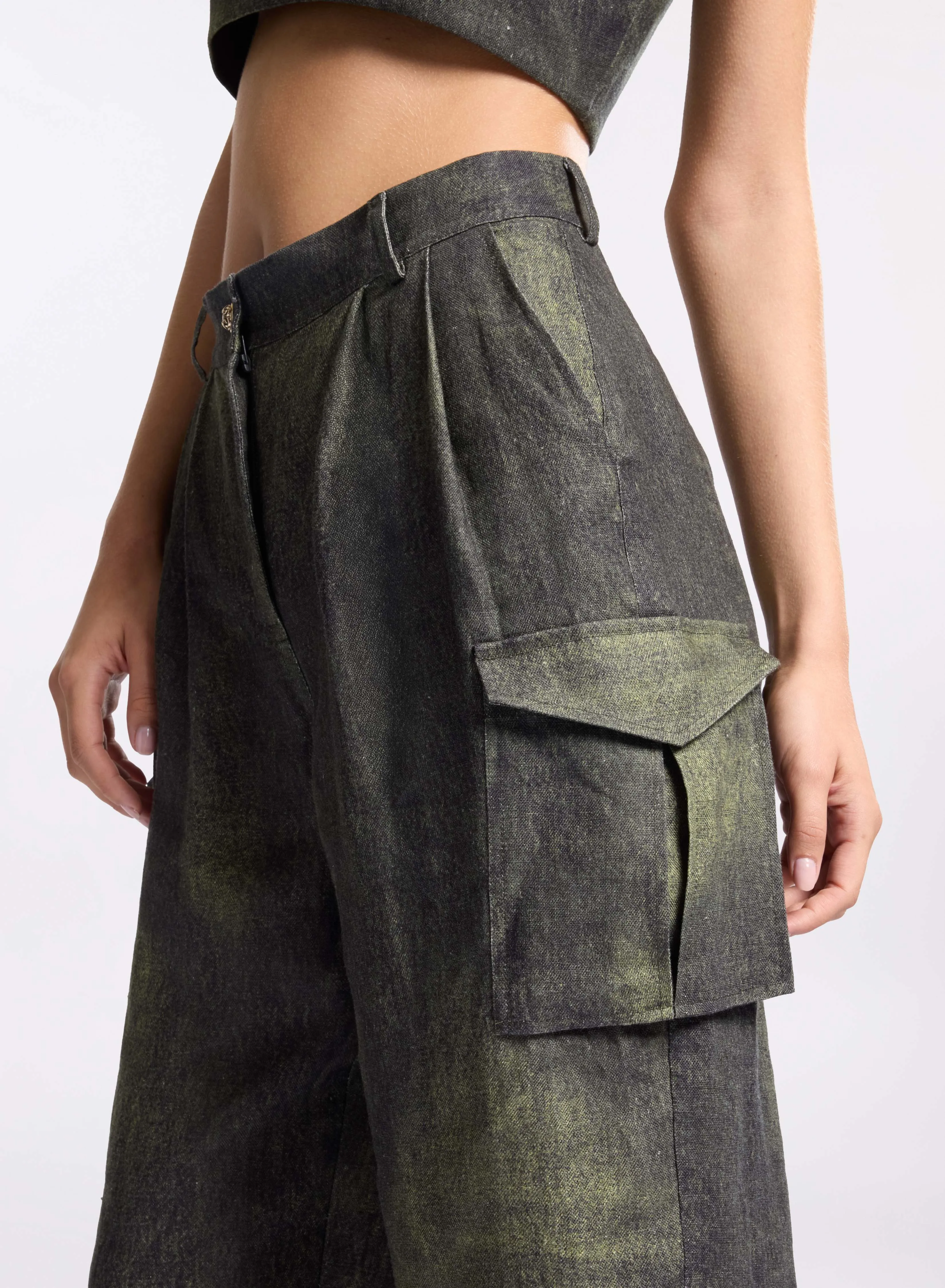 Printed Linen Pants sold by Elie Saab product image thumbnail 2