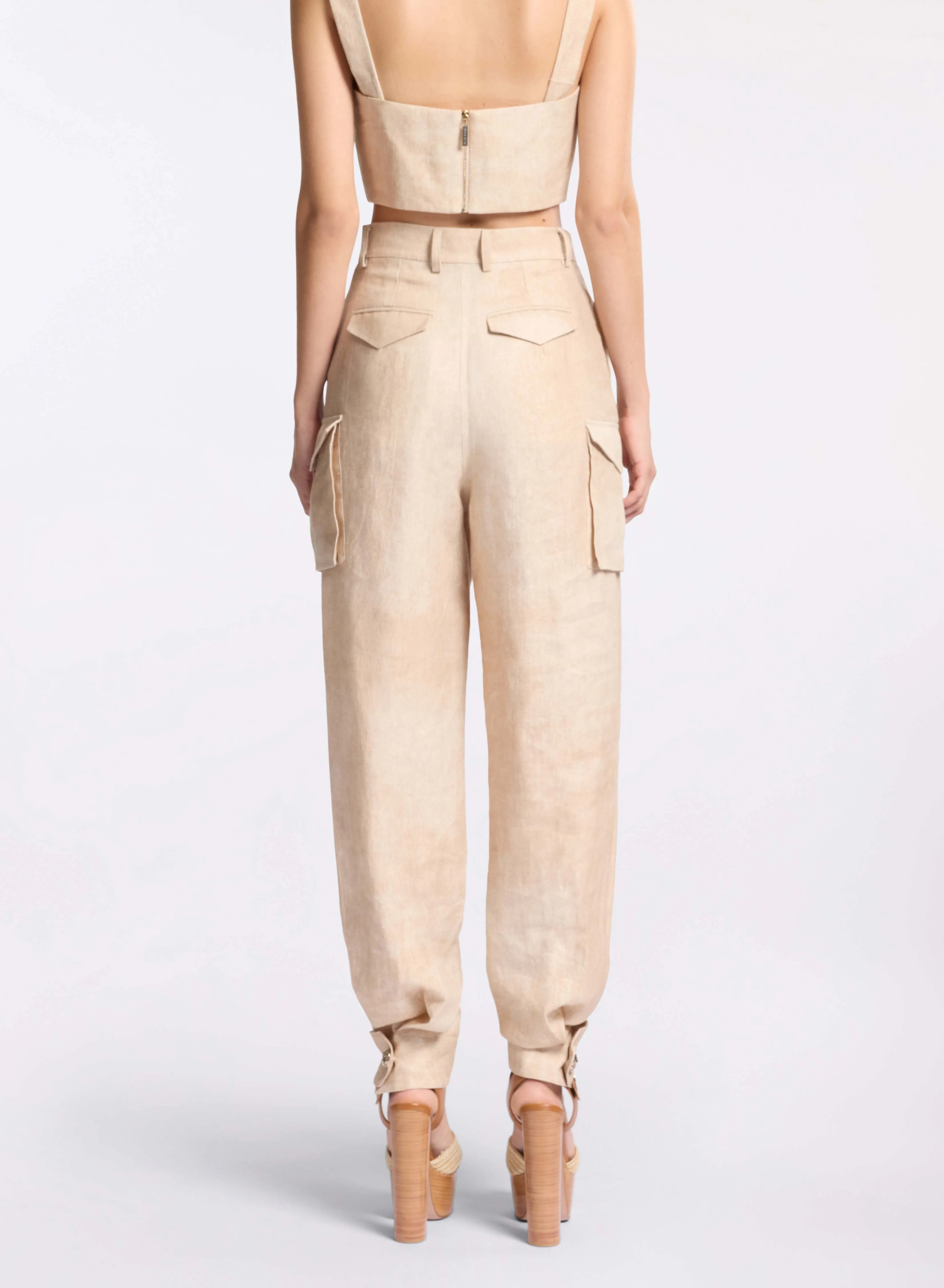 Printed Linen Pants sold by Elie Saab product image thumbnail 3