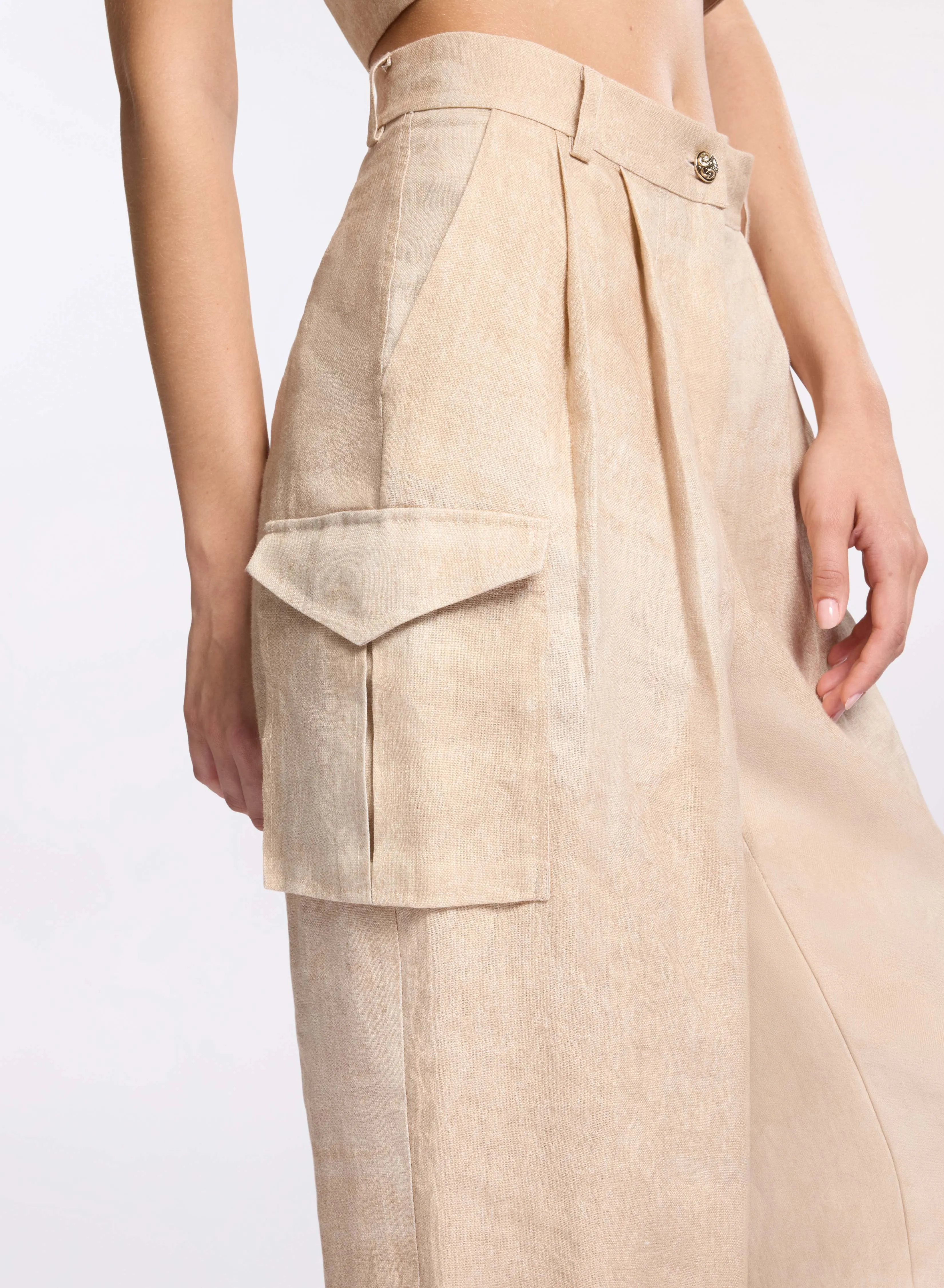 Printed Linen Pants sold by Elie Saab product image thumbnail 4