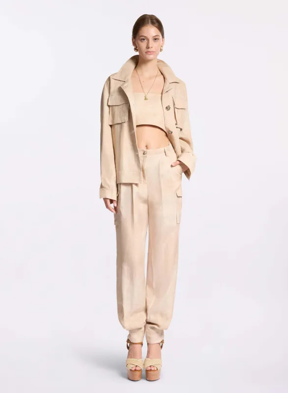 Printed Linen Pants sold by Elie Saab