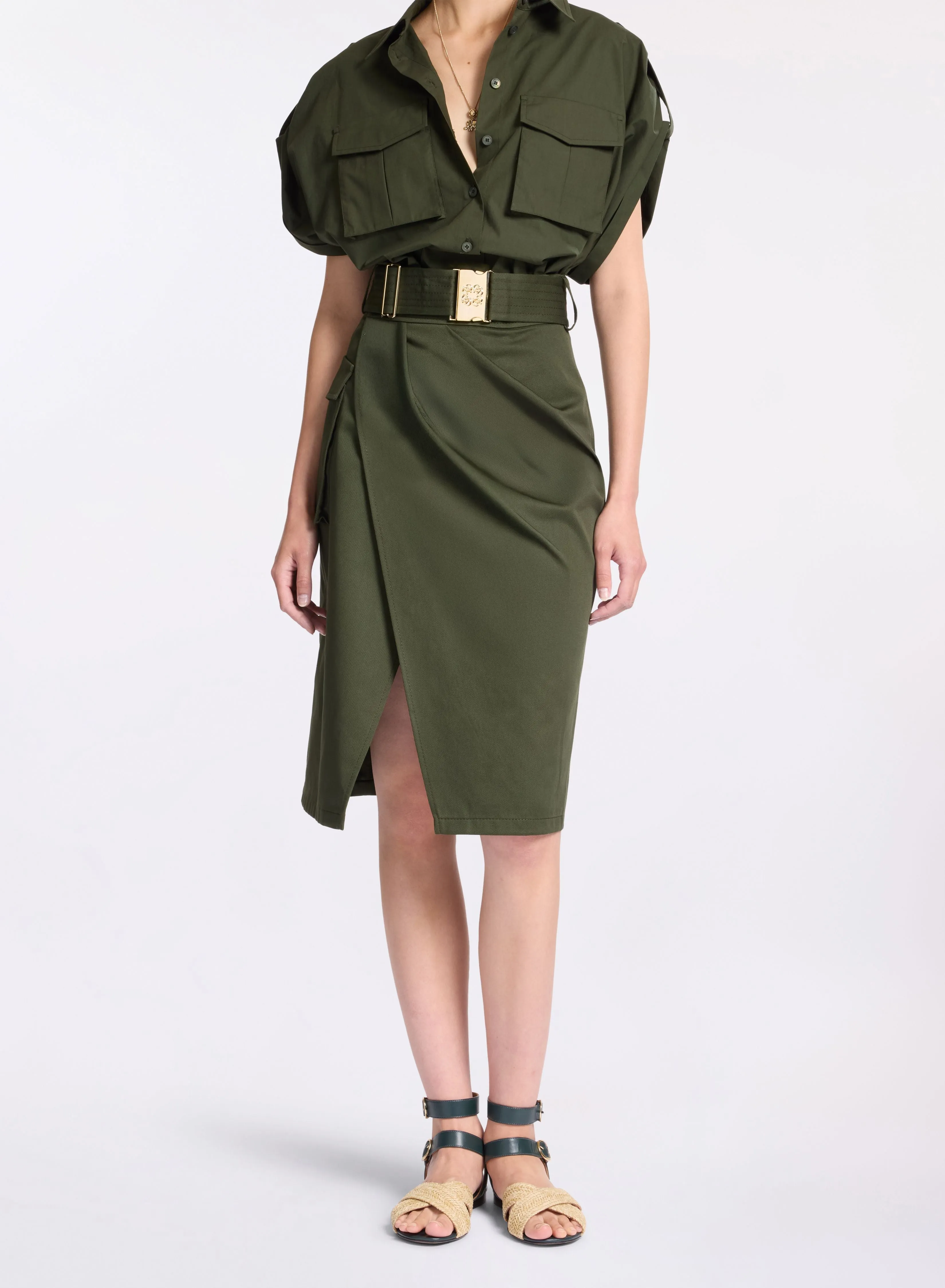 Gabardine Wrap Skirt sold by Elie Saab product image thumbnail 2