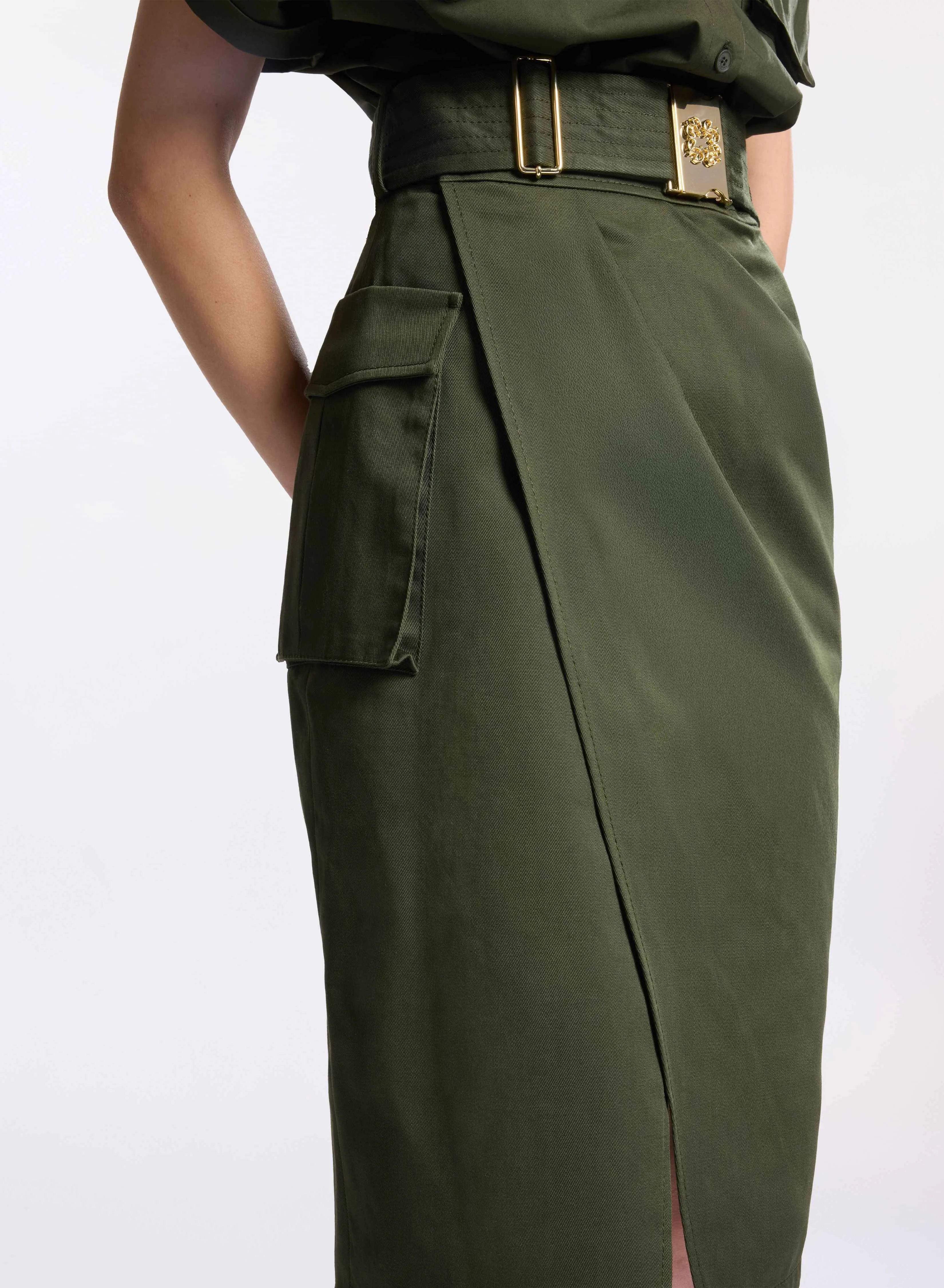 Gabardine Wrap Skirt sold by Elie Saab product image thumbnail 4