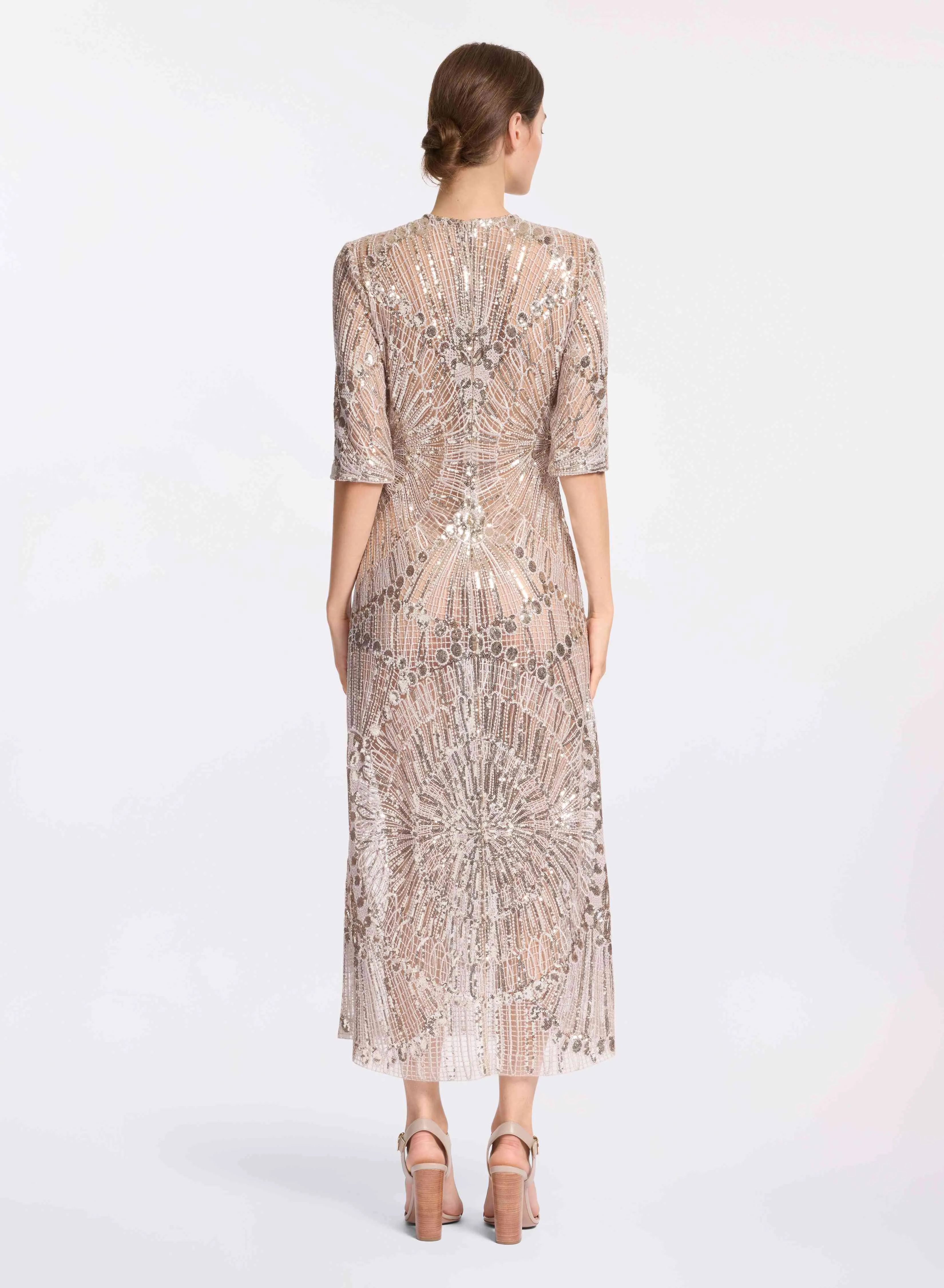 Embroidered Tulle Midi Dress sold by Elie Saab product image thumbnail 2