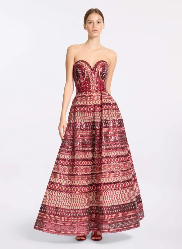 Heart-Shaped Embroidered Dress sold by Elie Saab