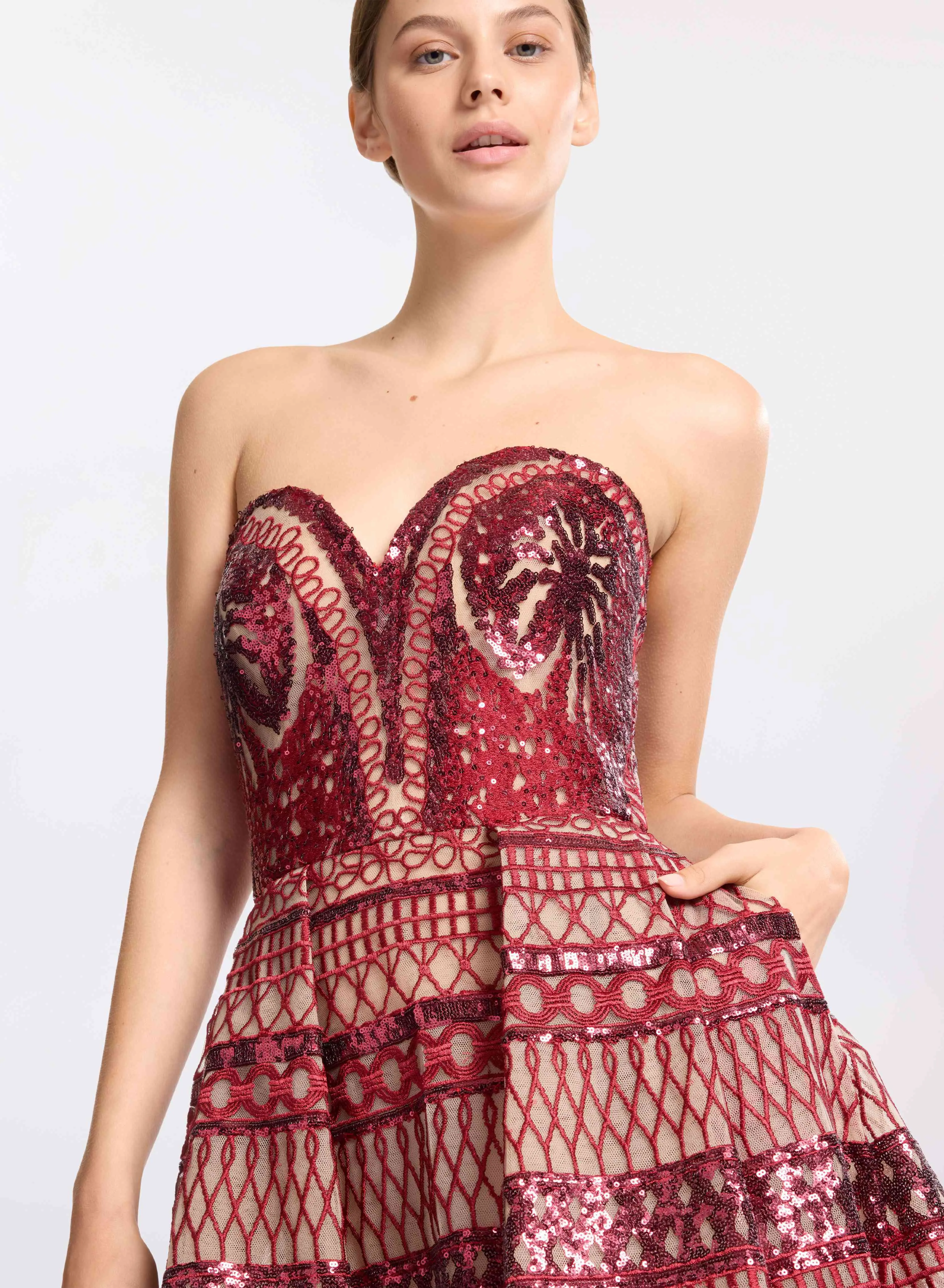 Heart-Shaped Embroidered Dress sold by Elie Saab product image thumbnail 3