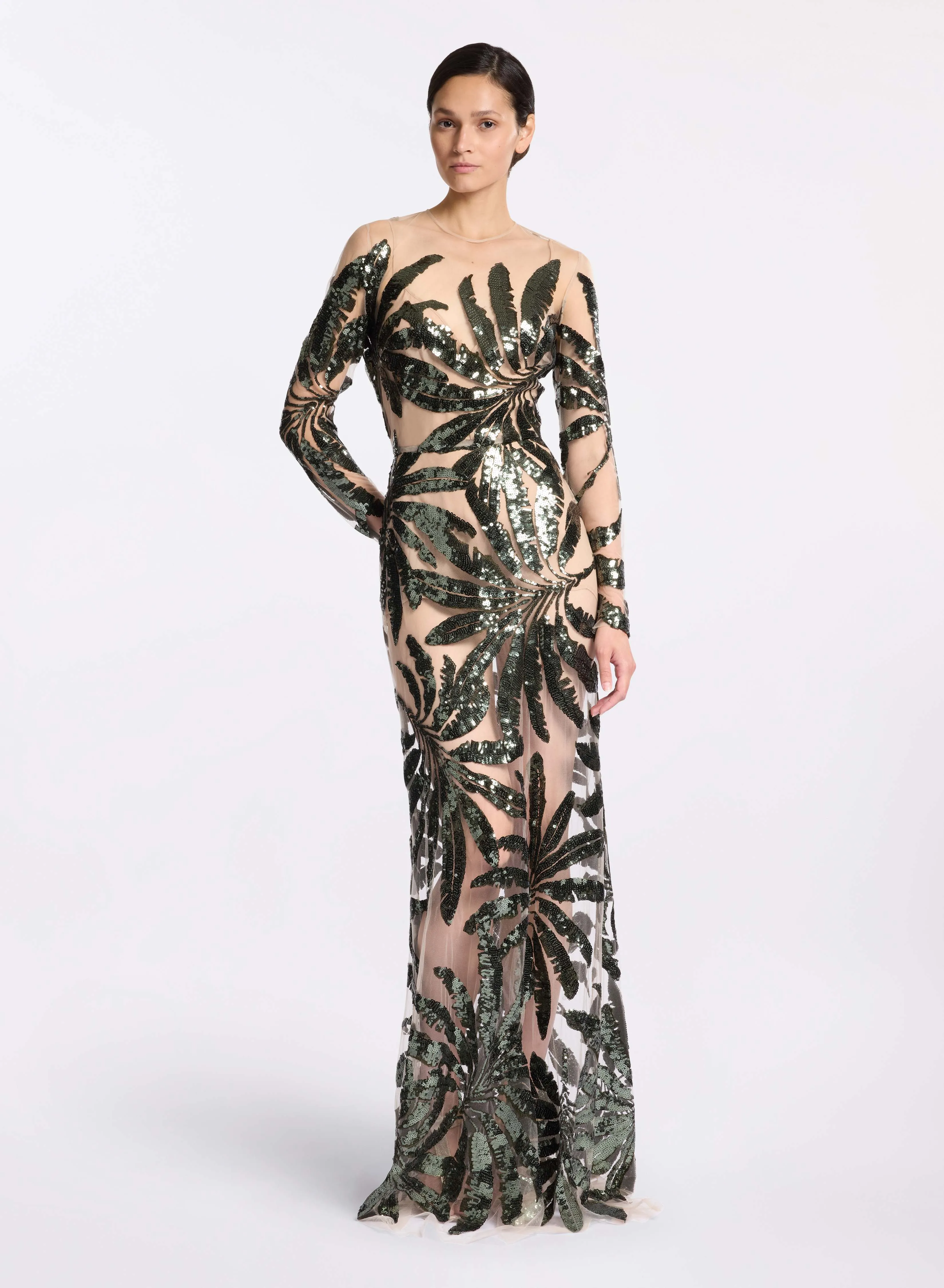Embroidered Tulle Long Dress sold by Elie Saab