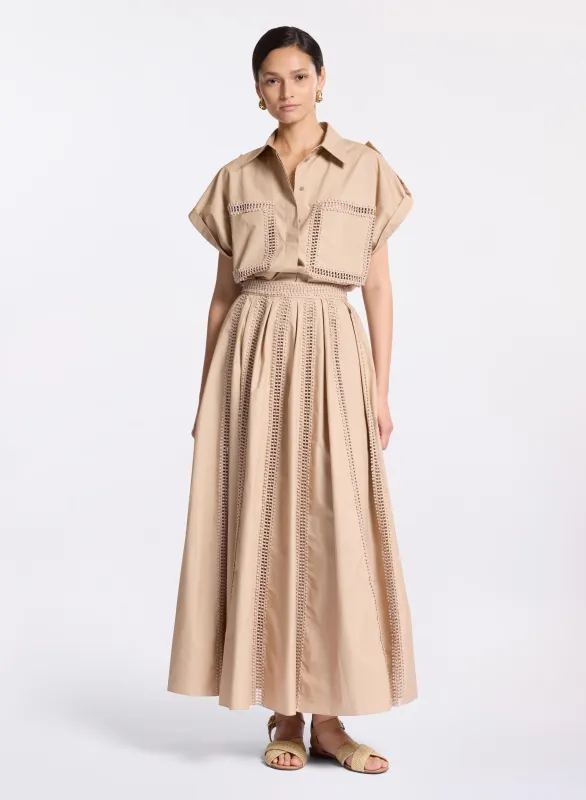 Trim Embellished Poplin Shirt sold by Elie Saab