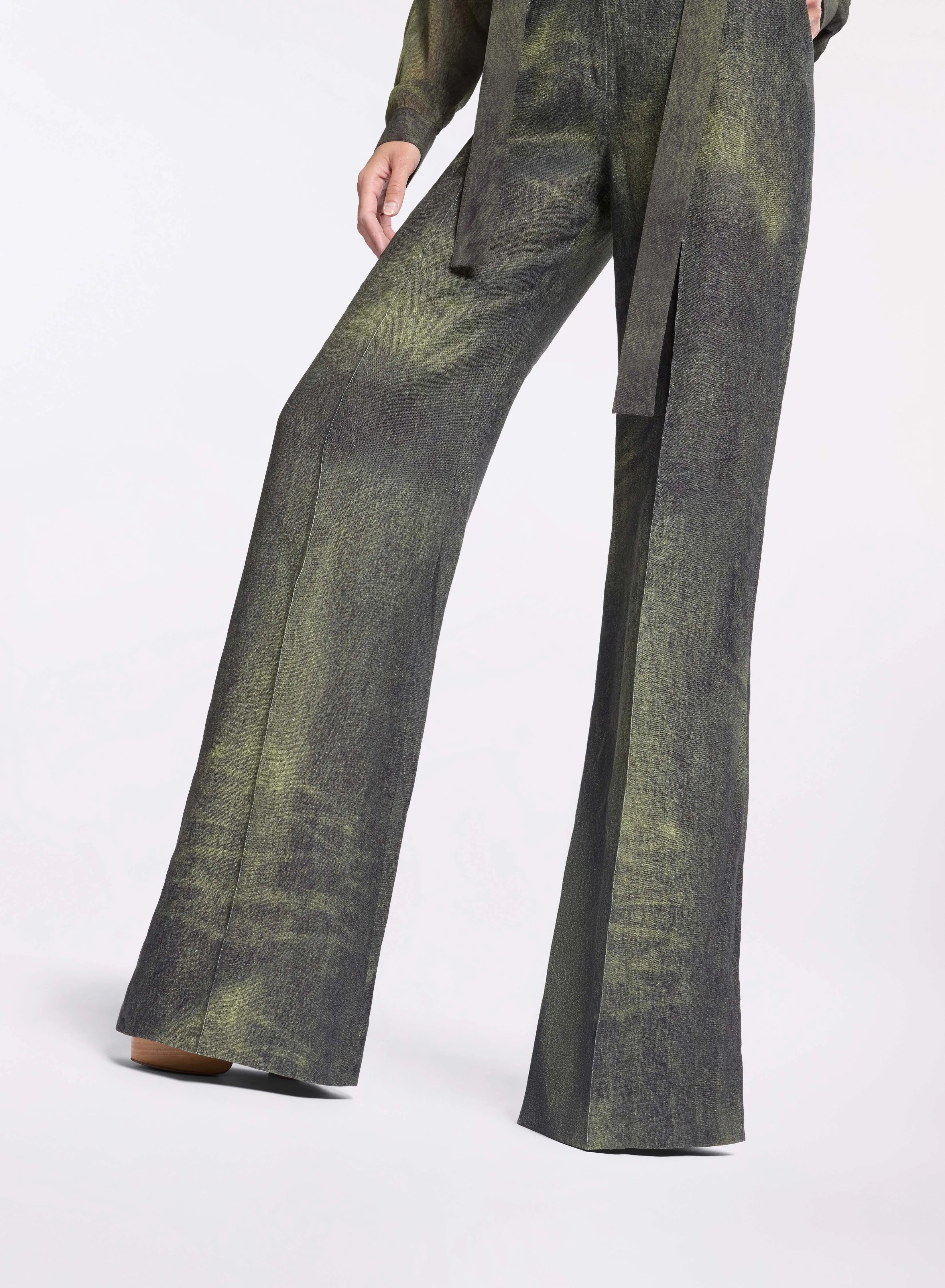 Printed Linen Pants sold by Elie Saab product image thumbnail 3