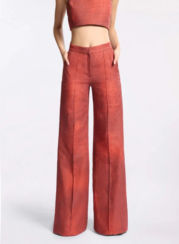 Printed Linen Pants sold by Elie Saab