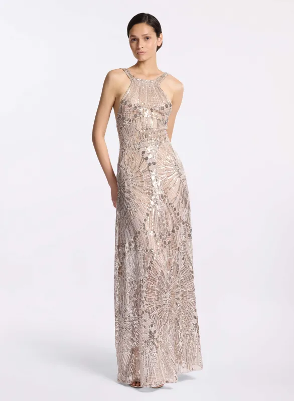 Embroidered Tulle Long Dress sold by Elie Saab