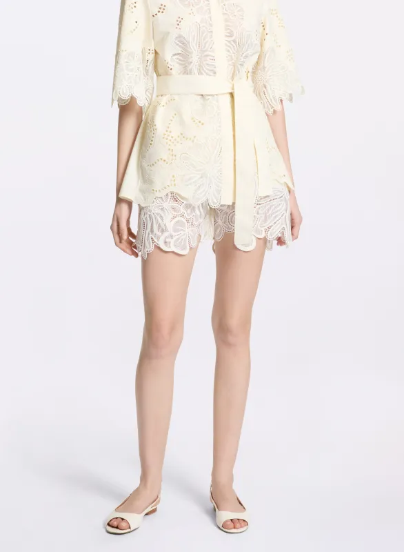 Cotton Embroidered Shorts sold by Elie Saab